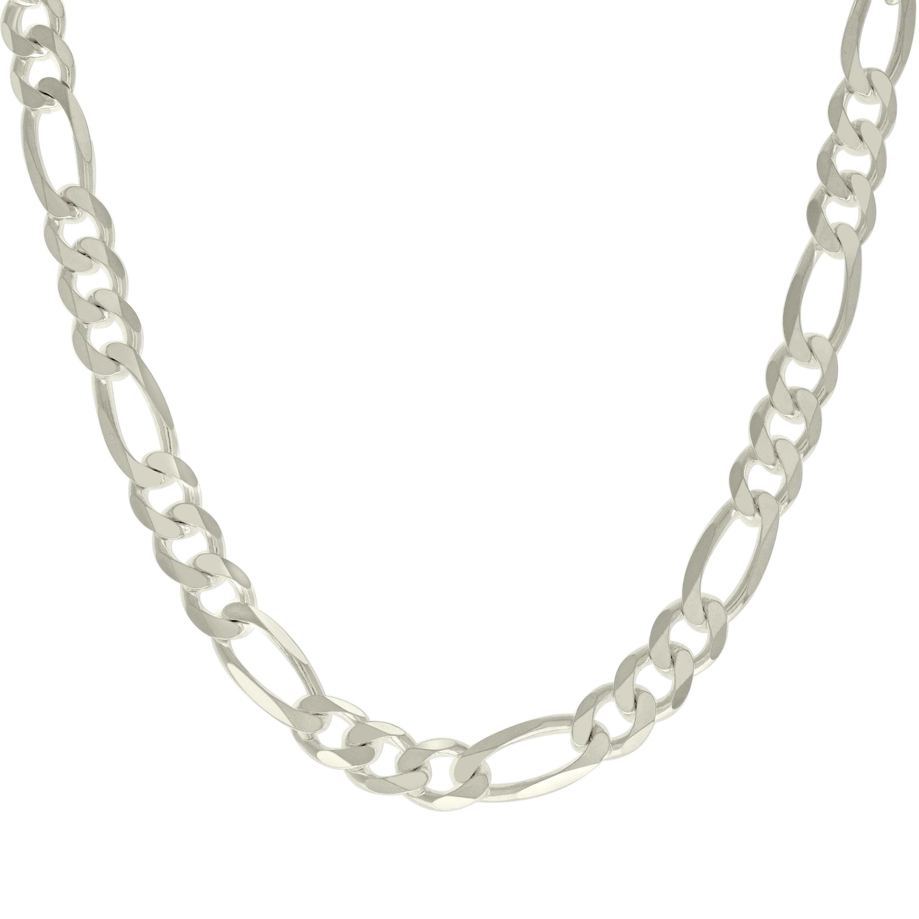 925 Sterling Silver Solid Classic Figaro Silver Plated 060 2.0mm