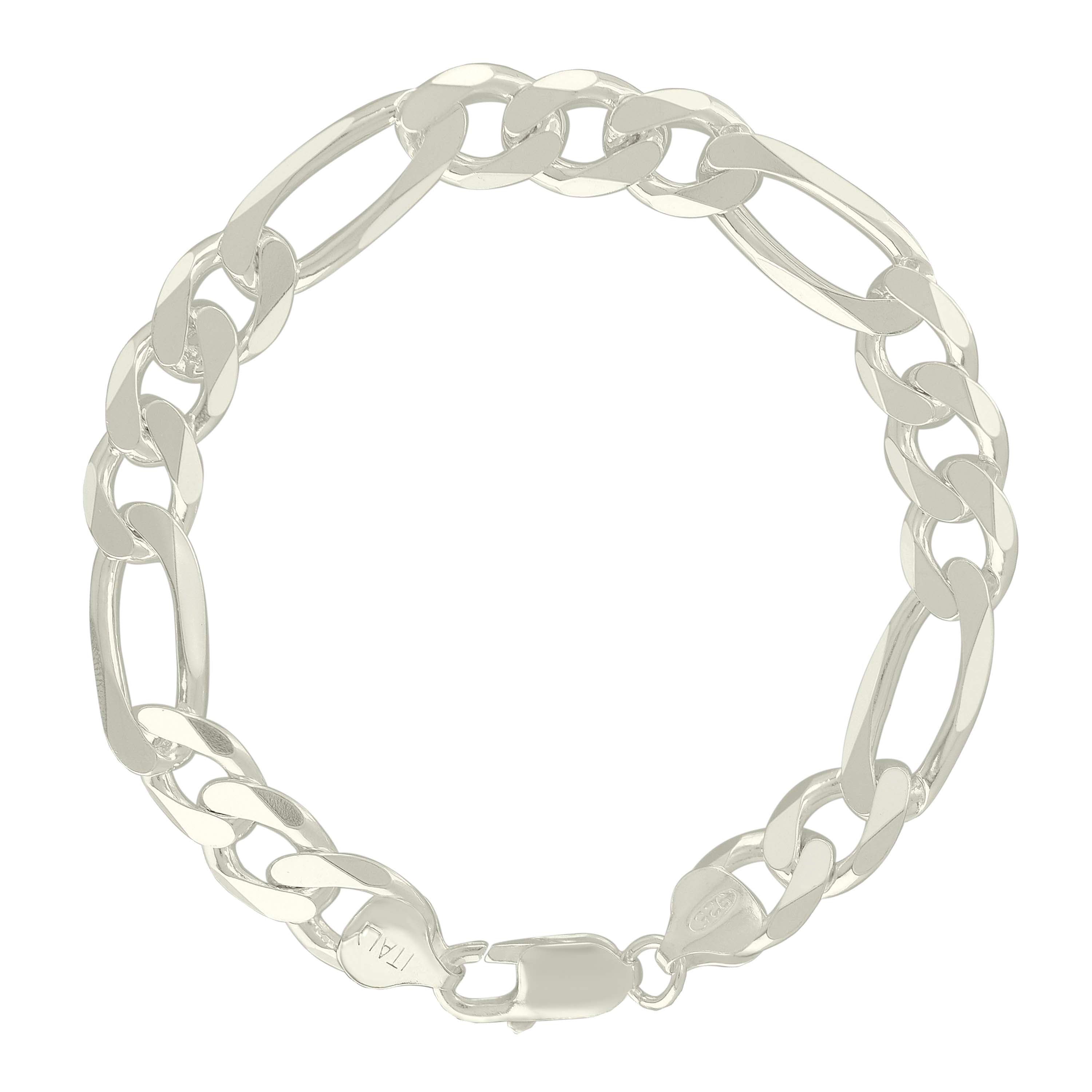 925 Sterling Silver Solid Classic Figaro Silver Plated 060 2.0mm