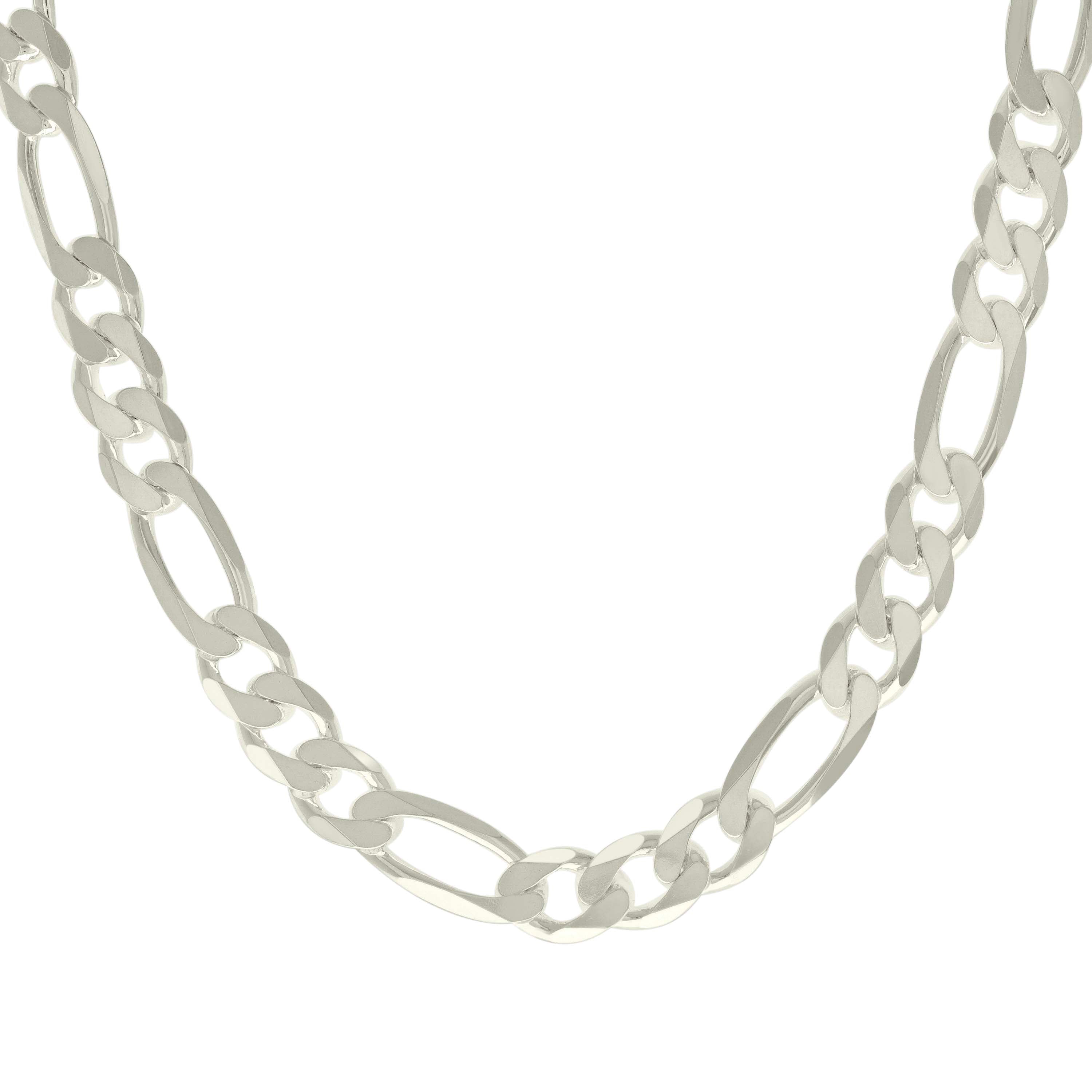 925 Sterling Silver Solid Classic Figaro Silver Plated 060 2.0mm