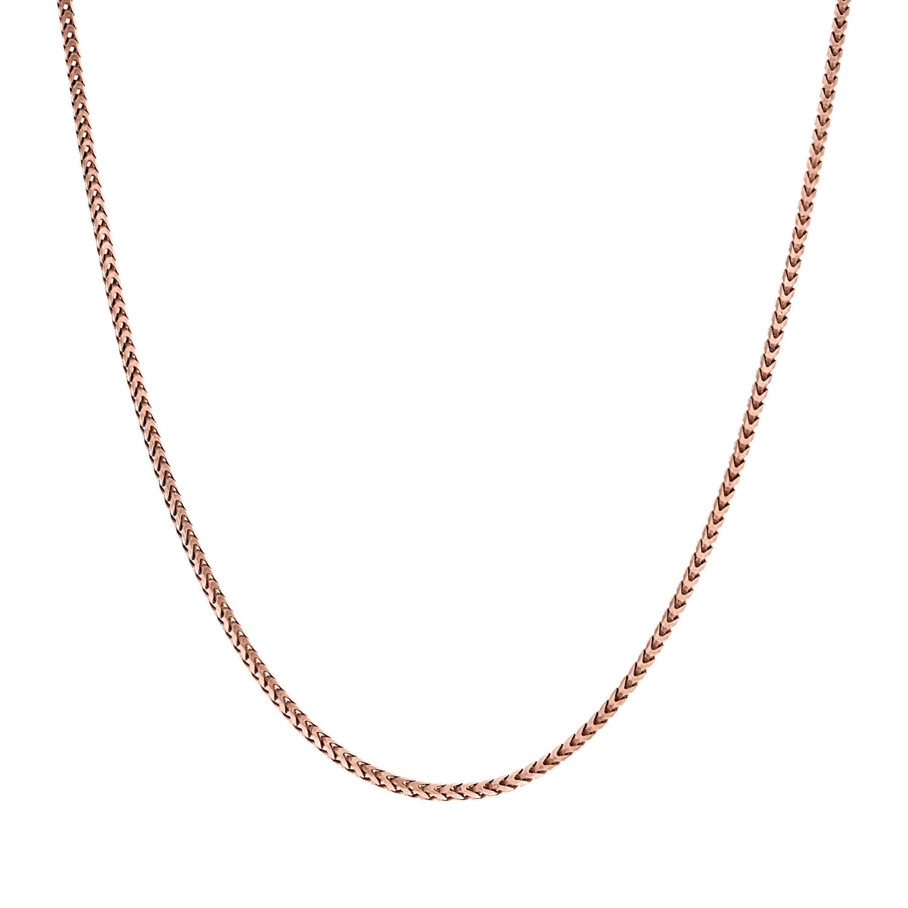 925 Silver Solid Franco Chain Rhodium 030 0.5mm