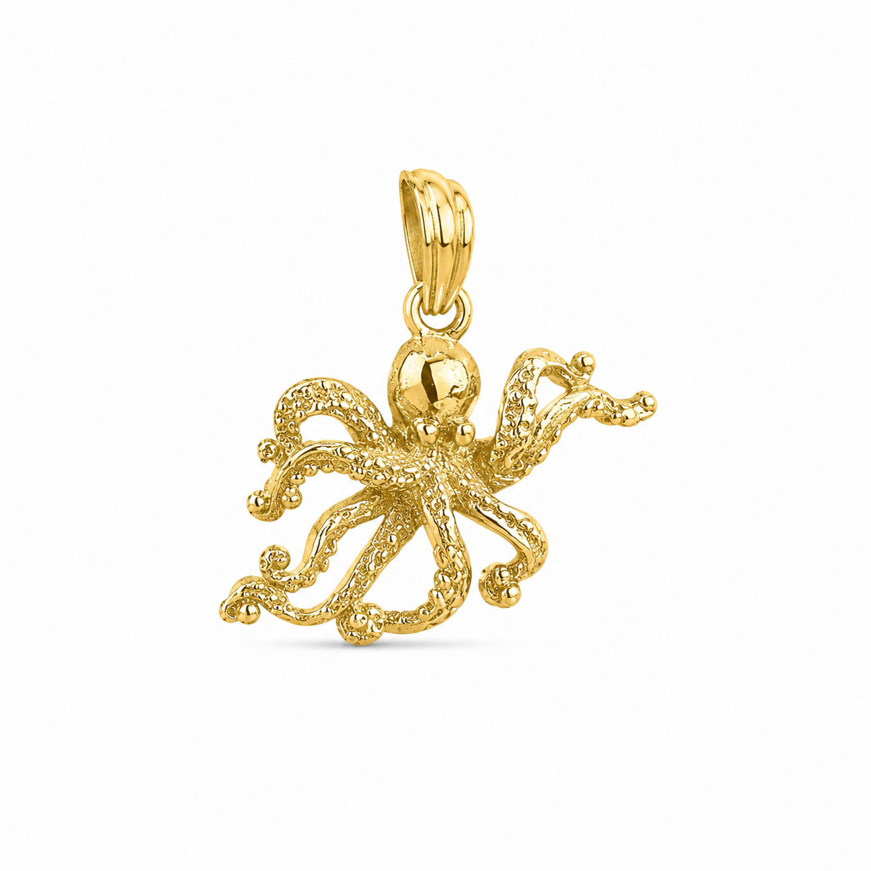 14KT Yellow Gold Octopus Pendant [A2B4]