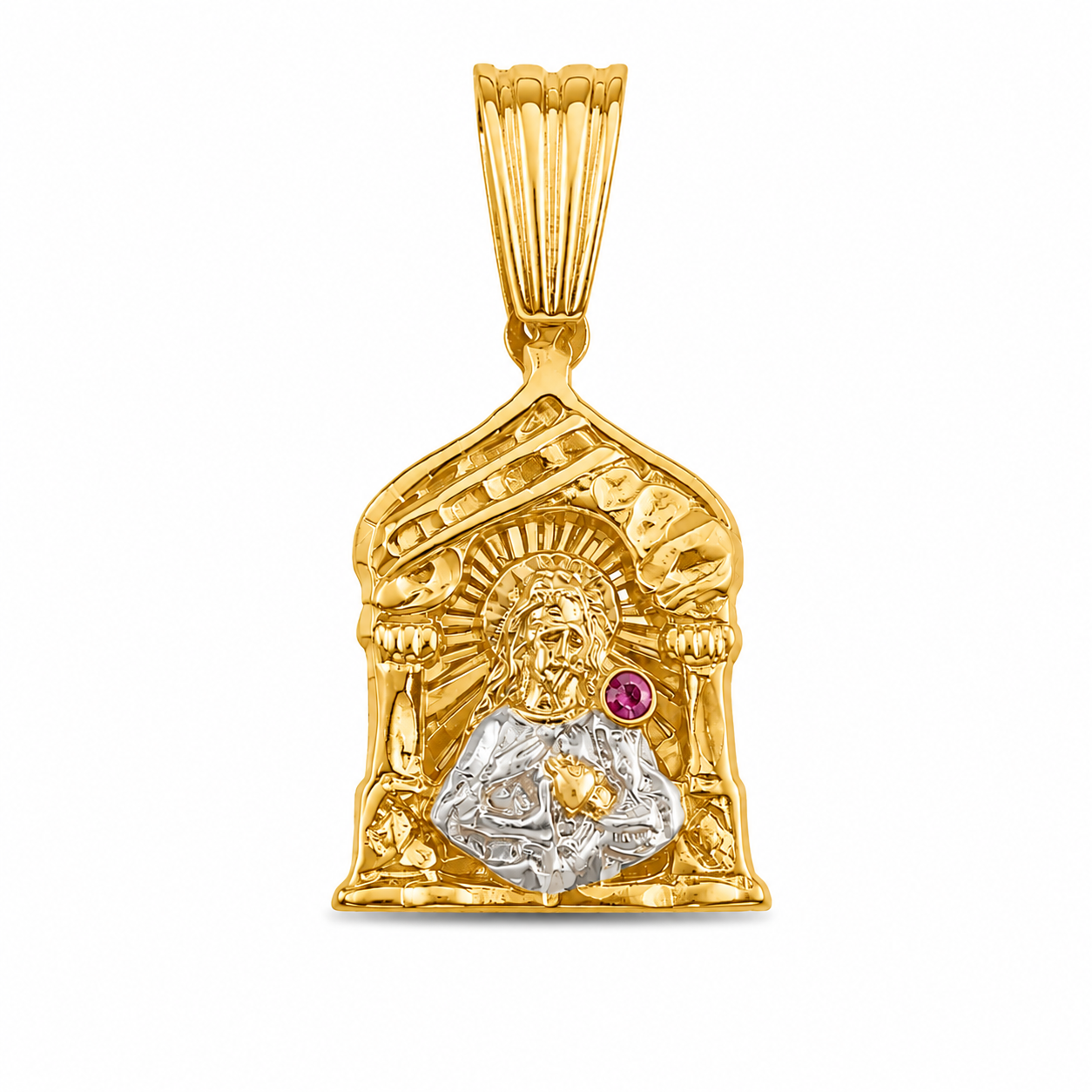 14KT Two-Tone Santa Barbara Pendant [A9B3]