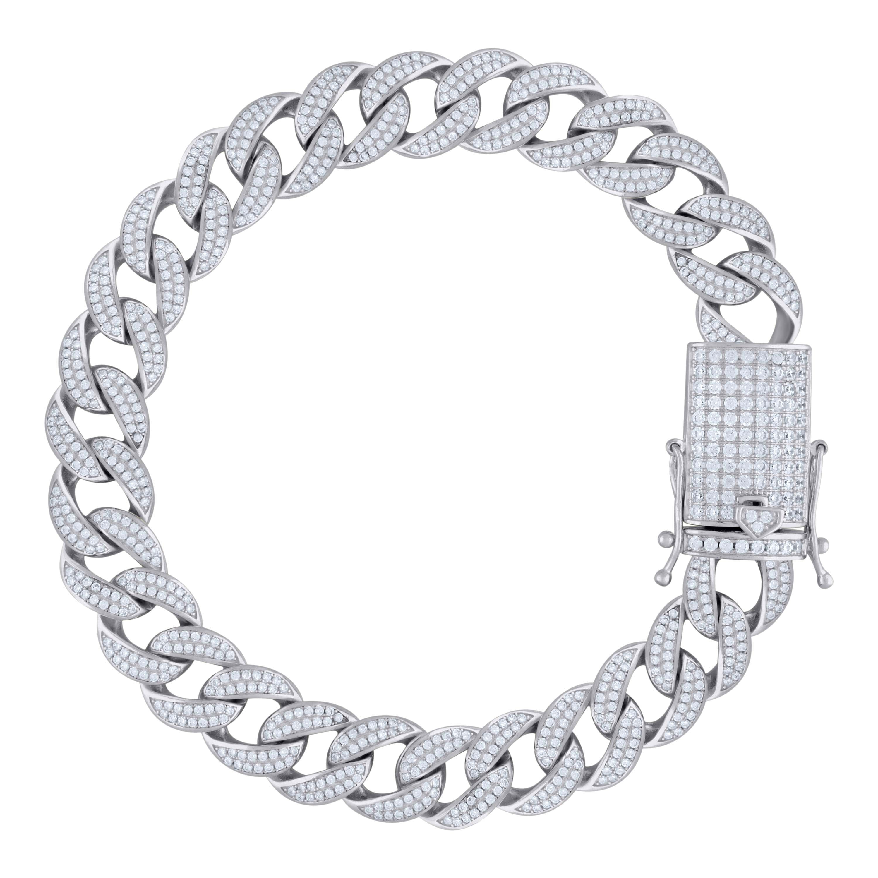 925 Sterling Silver Moissanite Miami Cuban 9mm