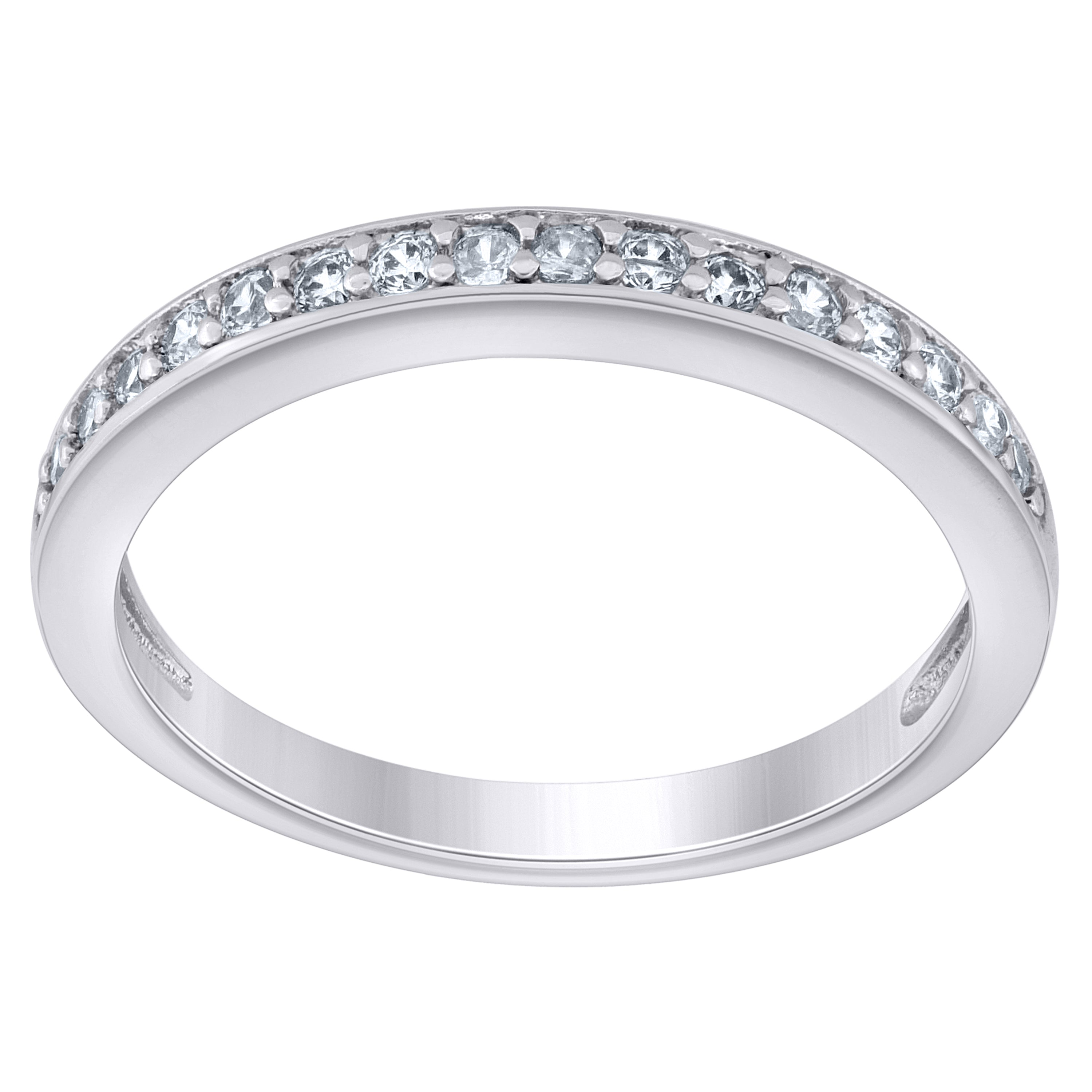 925 Sterling Silver 0.23Ctw Moissanite Ring S6-S9