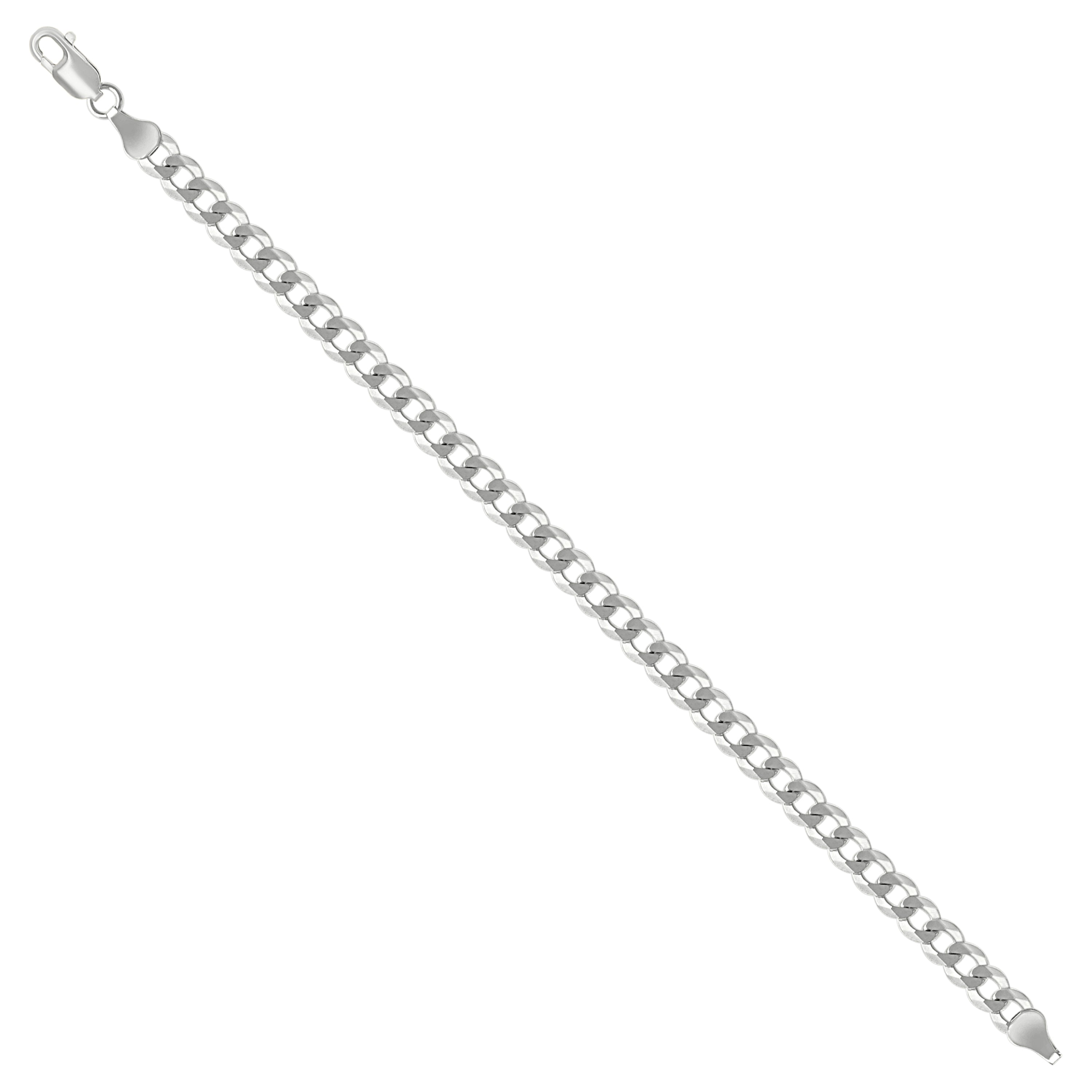 925 Sterling Silver Solid Super Flat Cuban Chain Silver 060 2.3mm