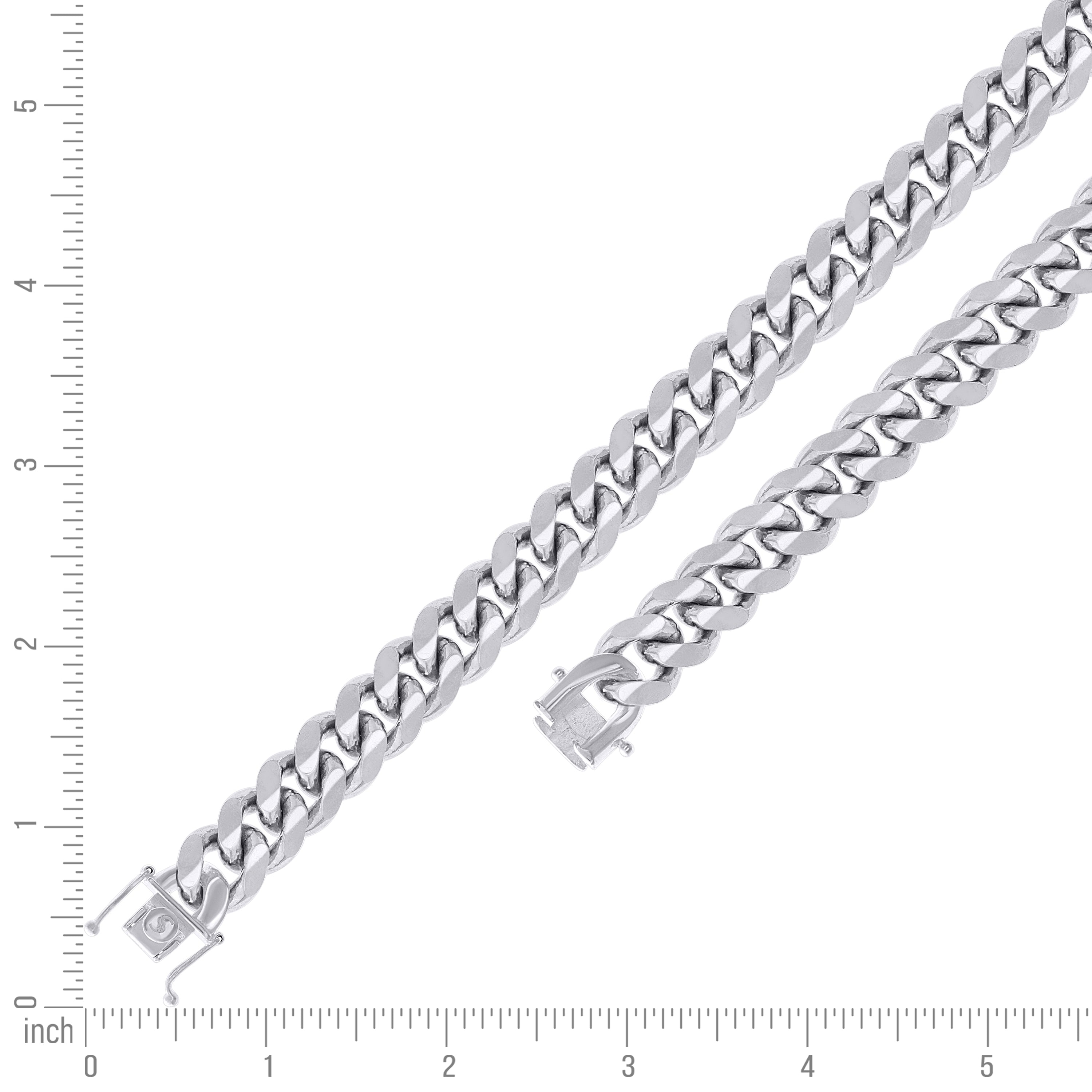 925 Sterling Silver Solid Miami Cuban Chain Silver 060 2mm