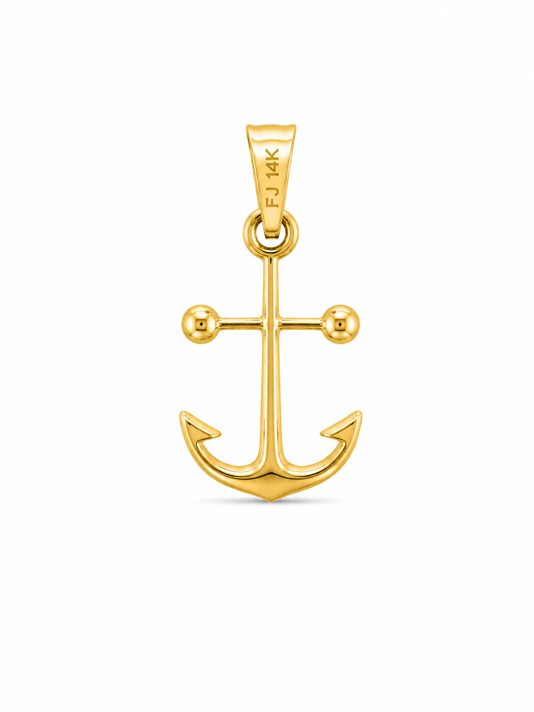 14KT Yellow Gold Anchor Pendant [A1B7]