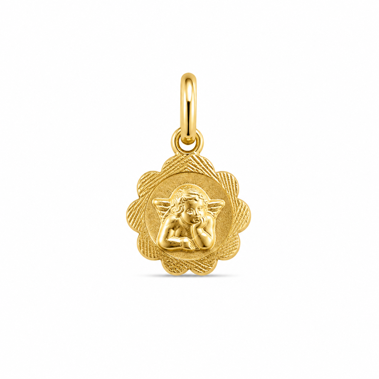 14KT Yellow Gold Angel Pendant [A0B7]