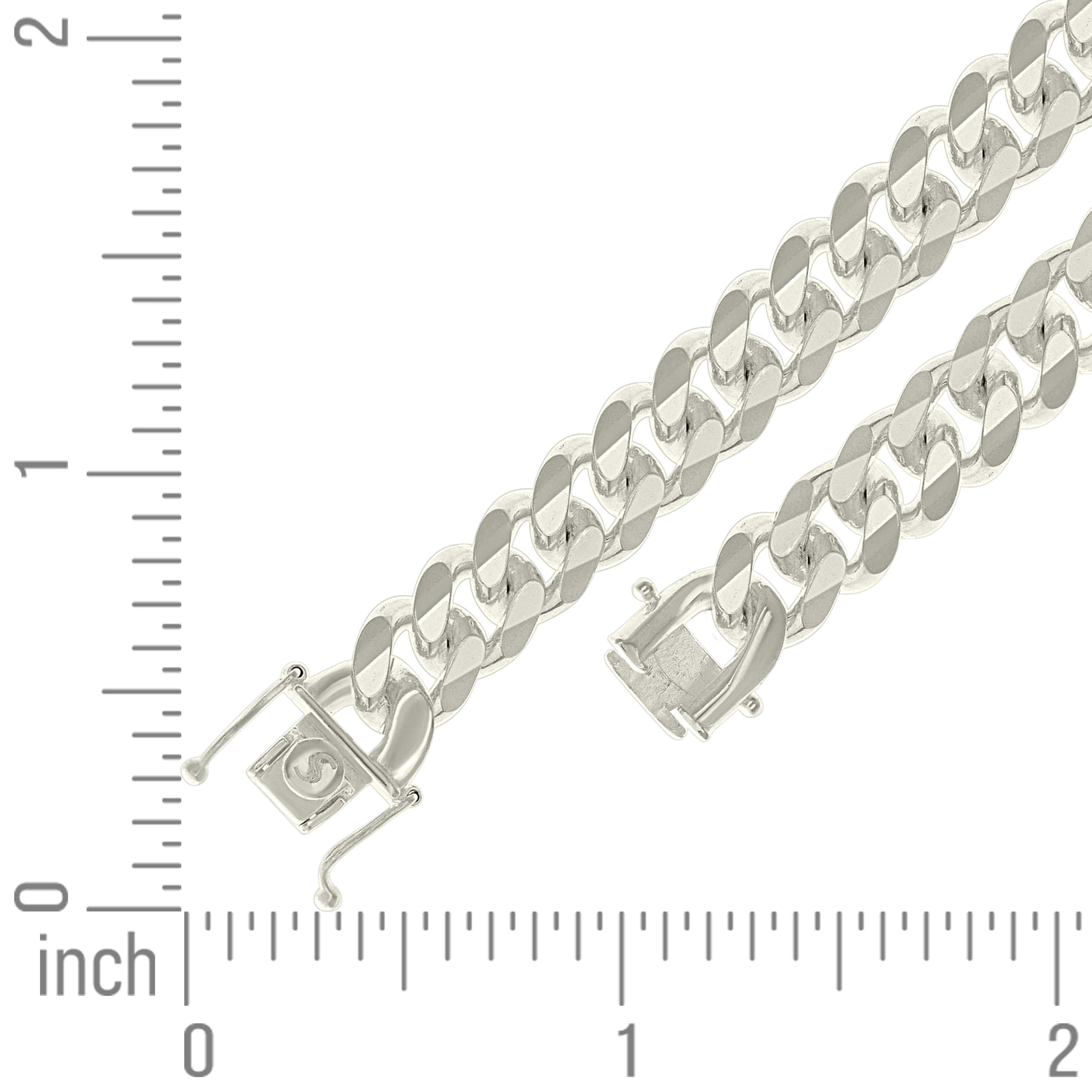 925 Sterling Silver Solid Miami Cuban Chain Silver 060 2mm