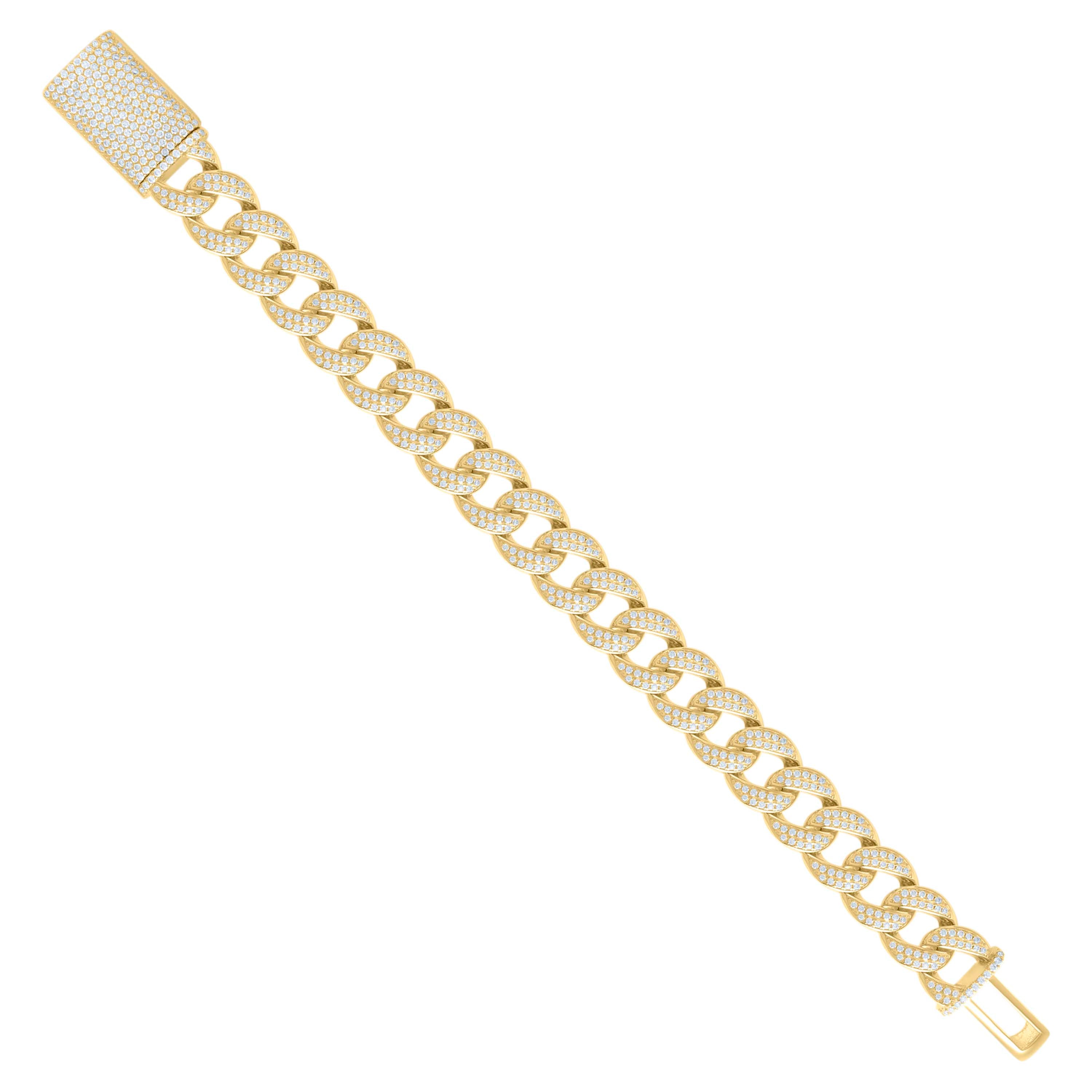 925 Sterling Silver Moissanite Miami Cuban Chain