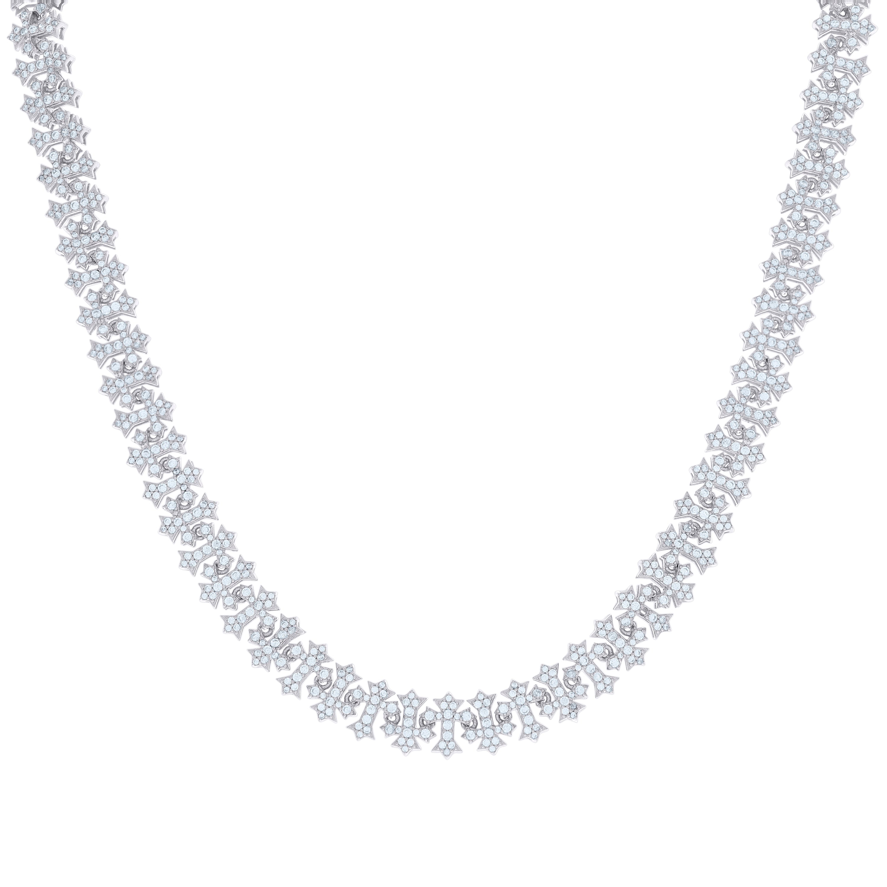 925 Sterling Silver Moissanite Necklace 10mm