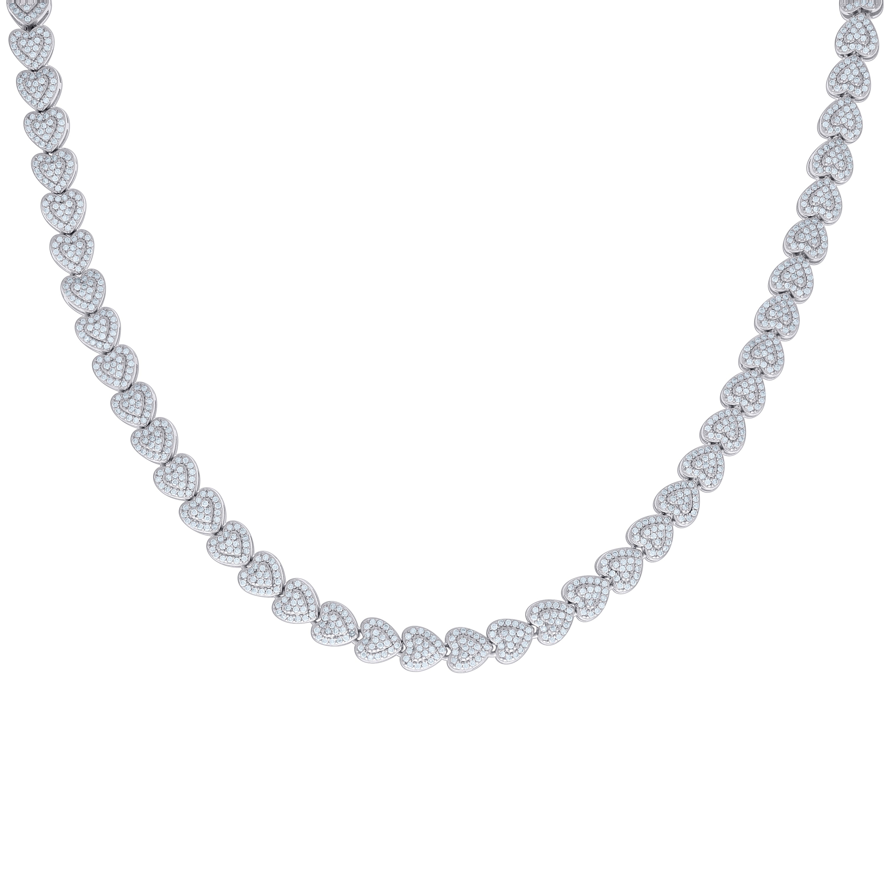 925 Sterling Silver Moissanite Necklace 7mm