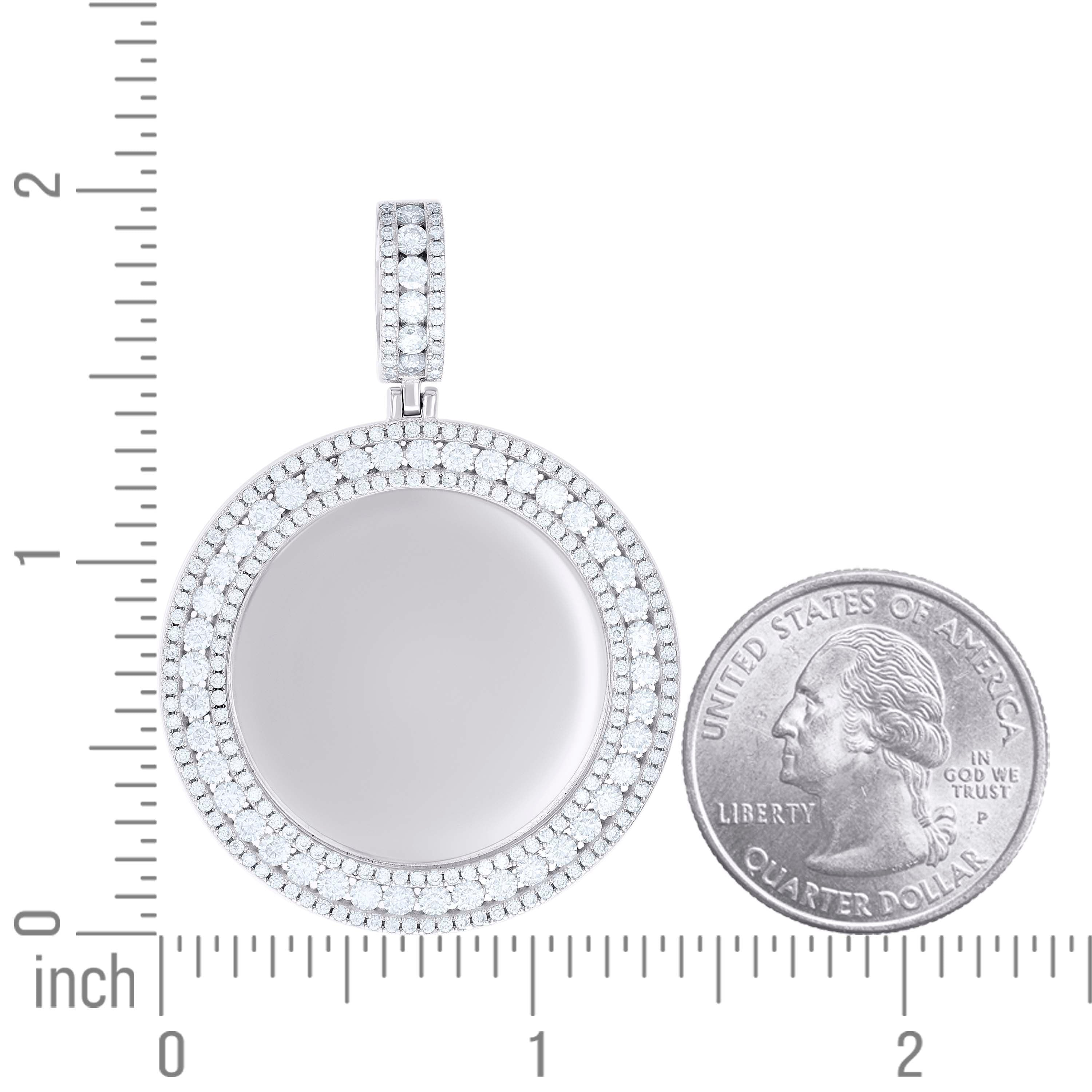 925 Sterling Silver 1.91Ctw Moissanite Pendant