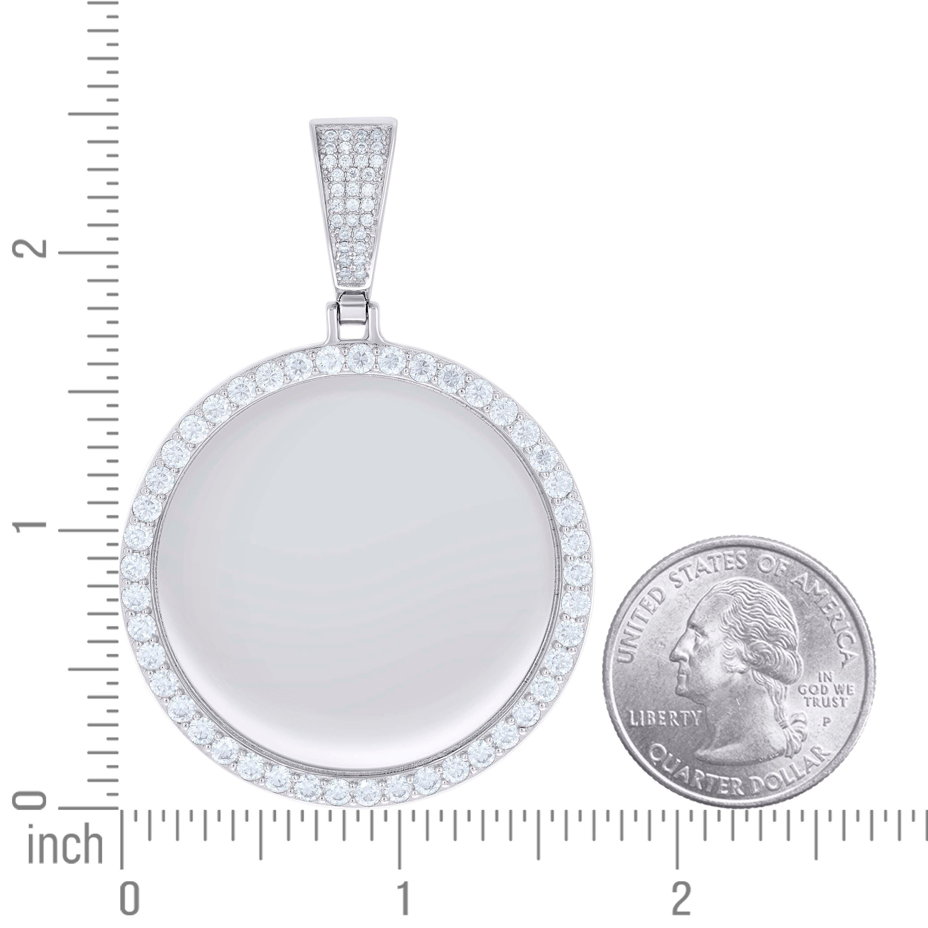 925 Sterling Silver 1.91Ctw Moissanite Pendant