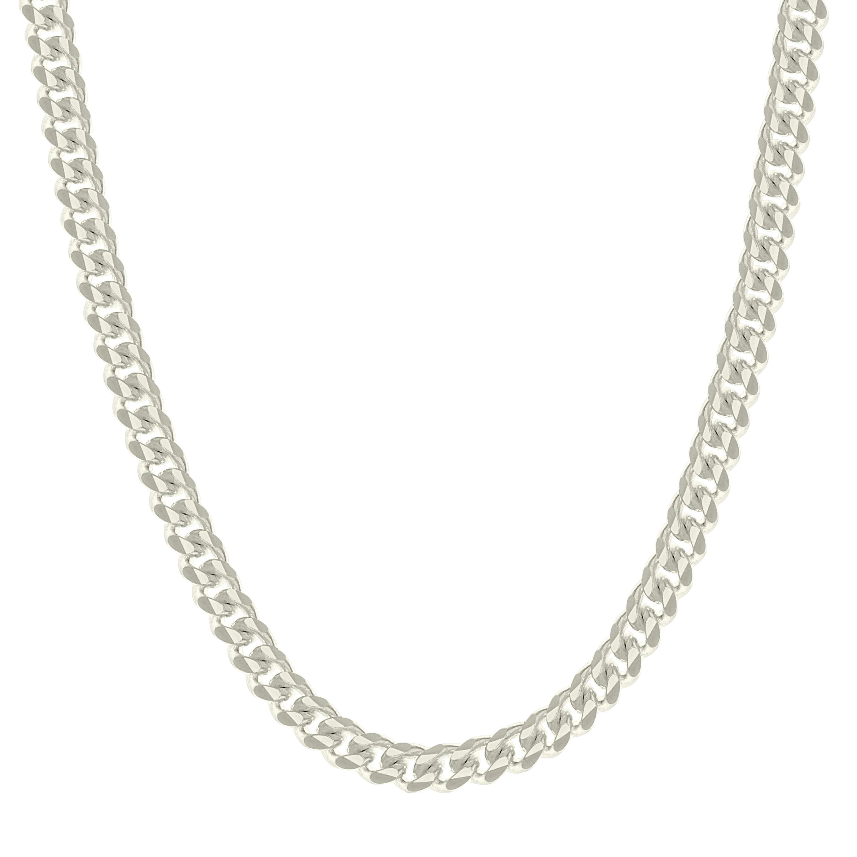 925 Sterling Silver Solid Miami Cuban Chain Silver 060 2mm