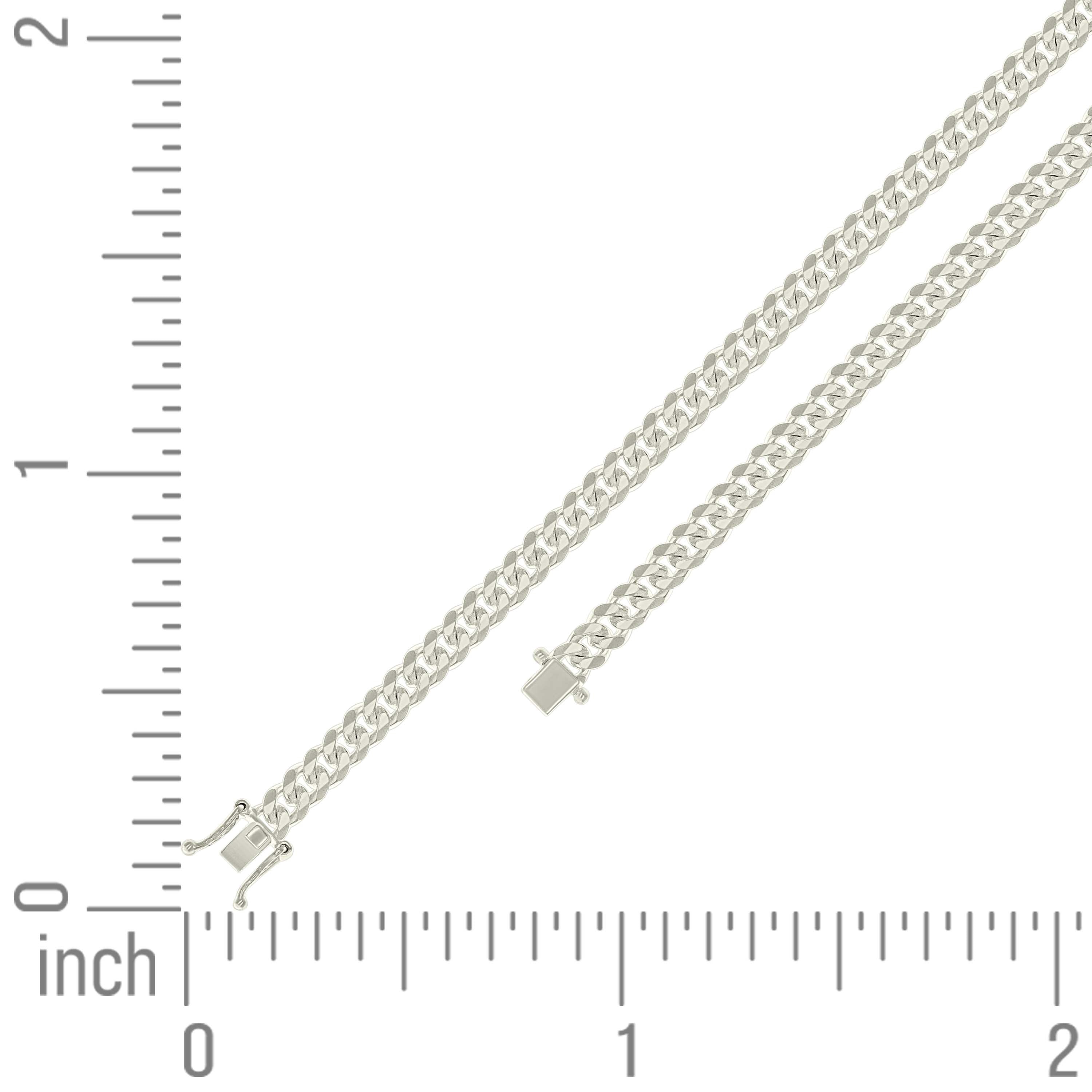 925 Sterling Silver Solid Miami Cuban Chain Silver 060 2mm