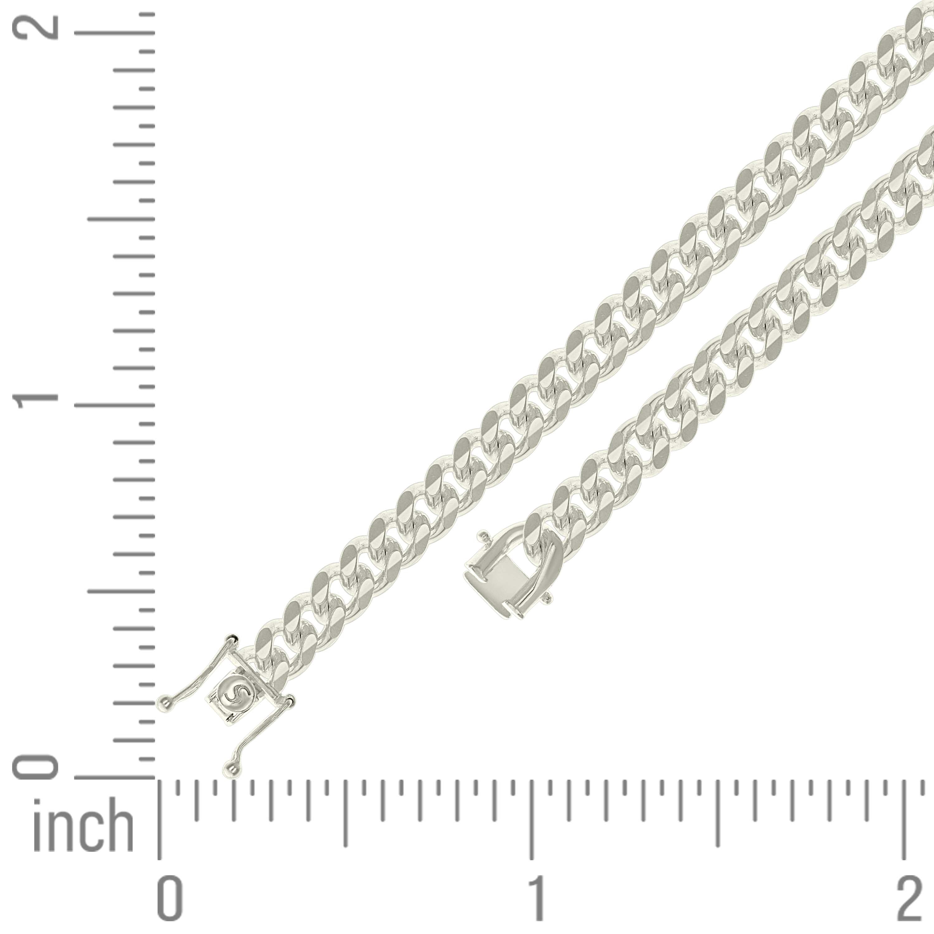 925 Sterling Silver Solid Miami Cuban Chain Silver 060 2mm