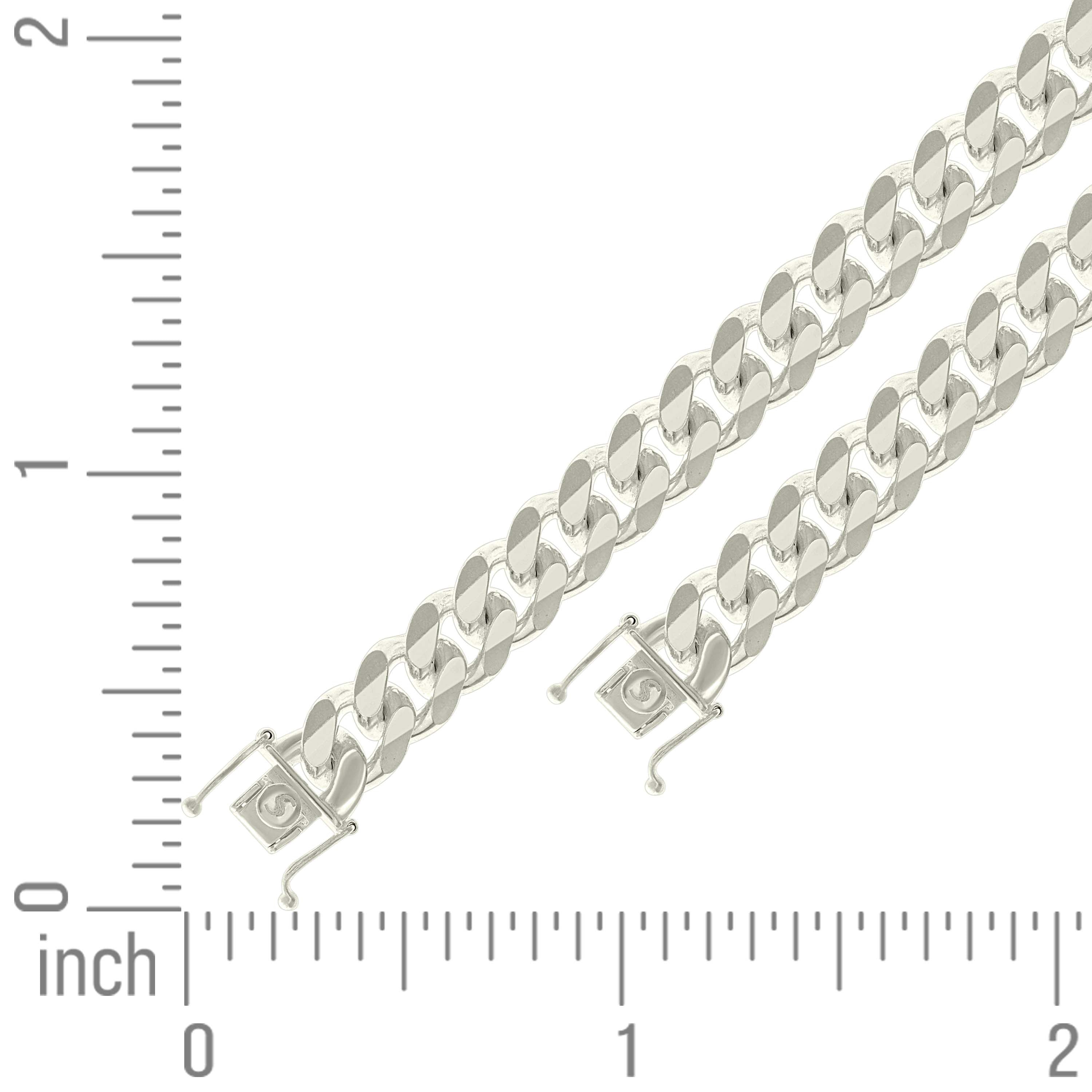 925 Sterling Silver Solid Miami Cuban Chain Silver 060 2mm