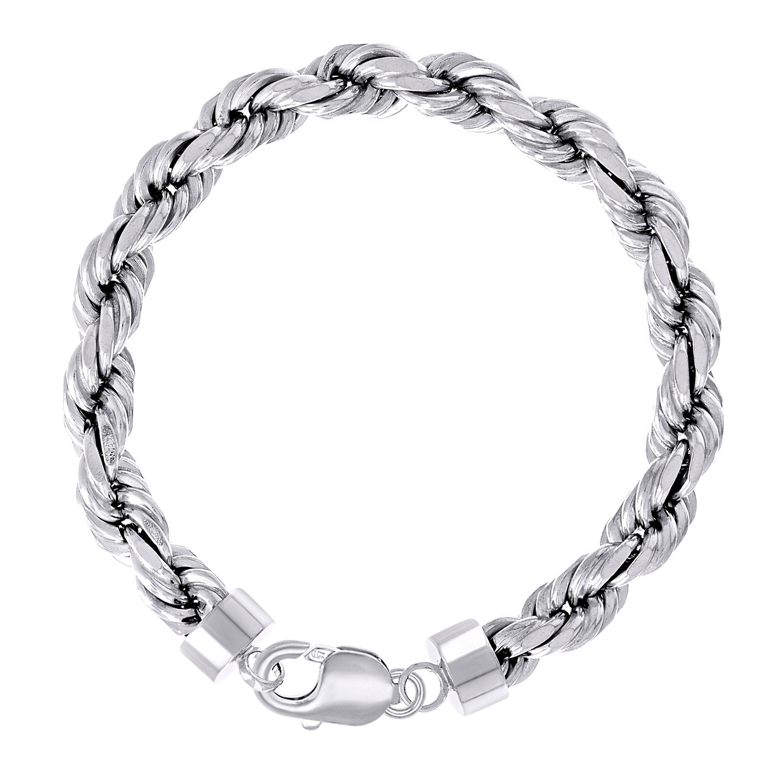 925 Sterling Silver Solid Rope Chain Silver 025 0.5mm