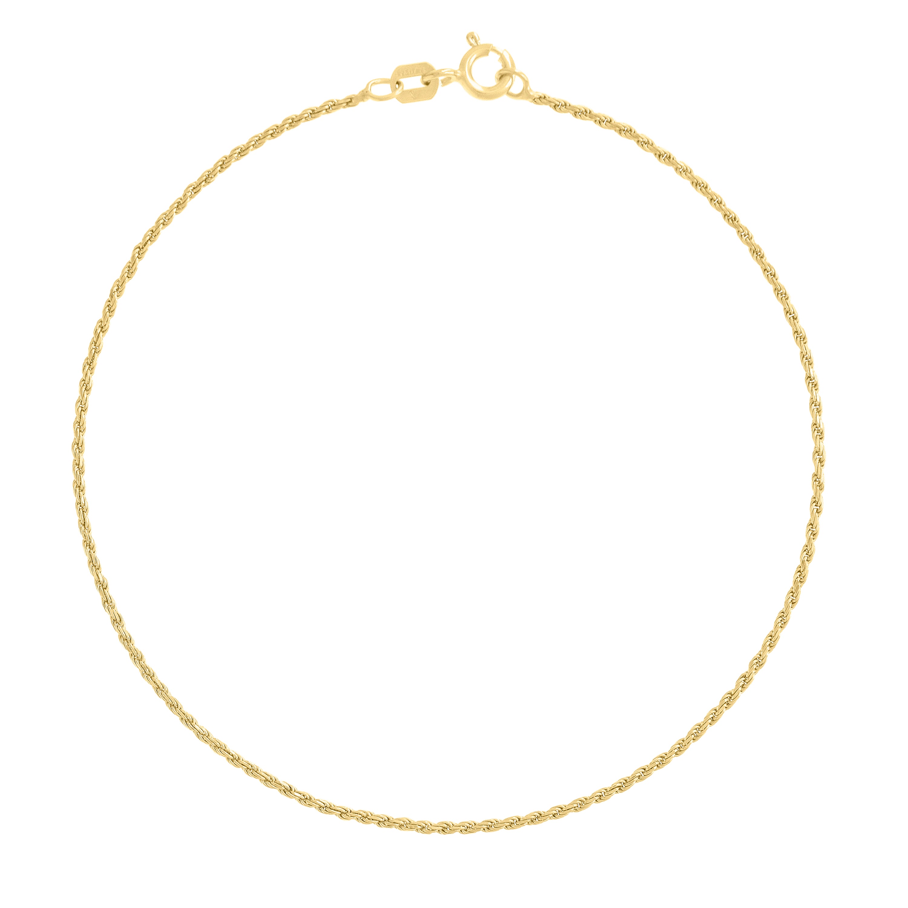 925 Sterling Silver Solid Rope Chain Silver 025 0.5mm
