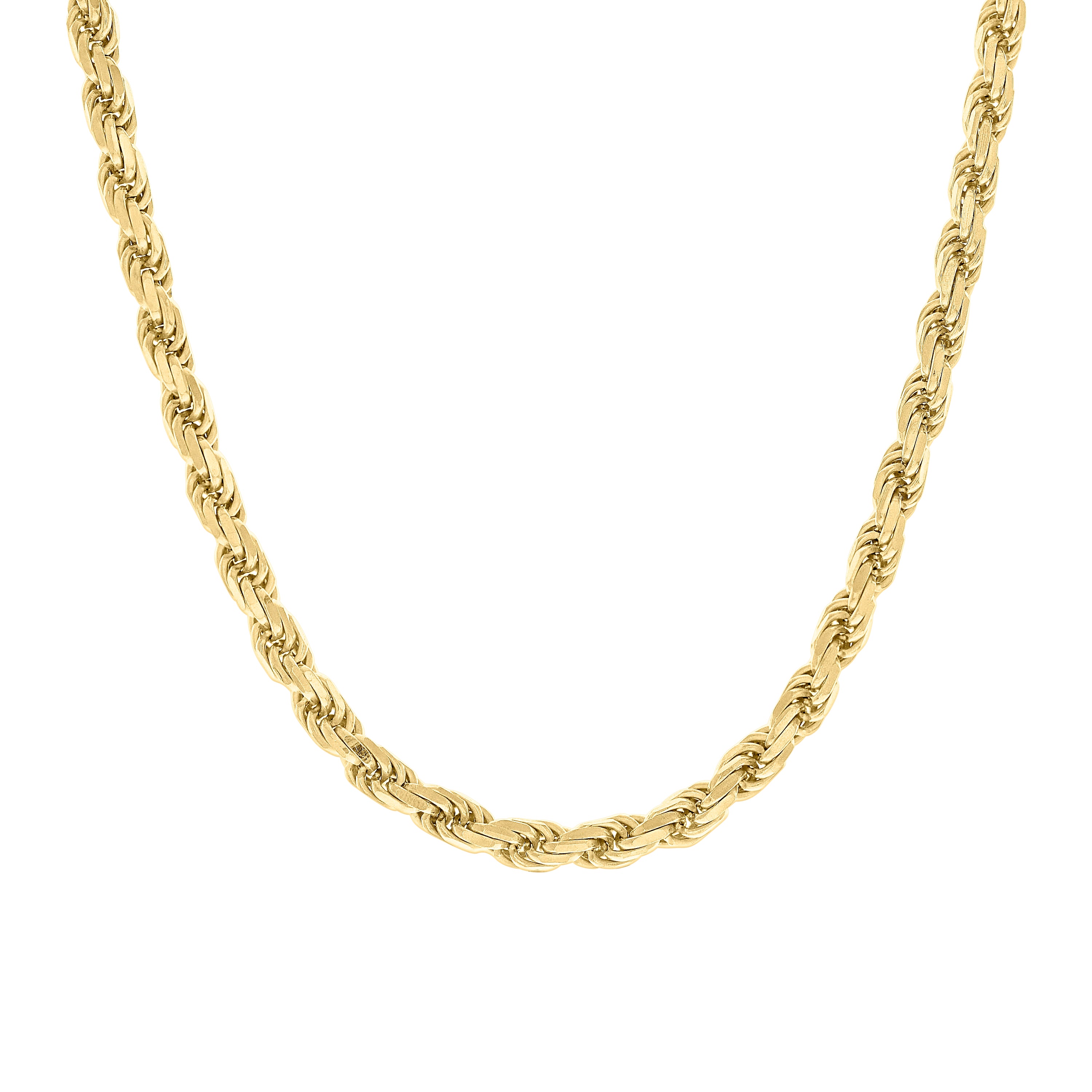 925 Sterling Silver Solid Rope Chain Silver 025 0.5mm