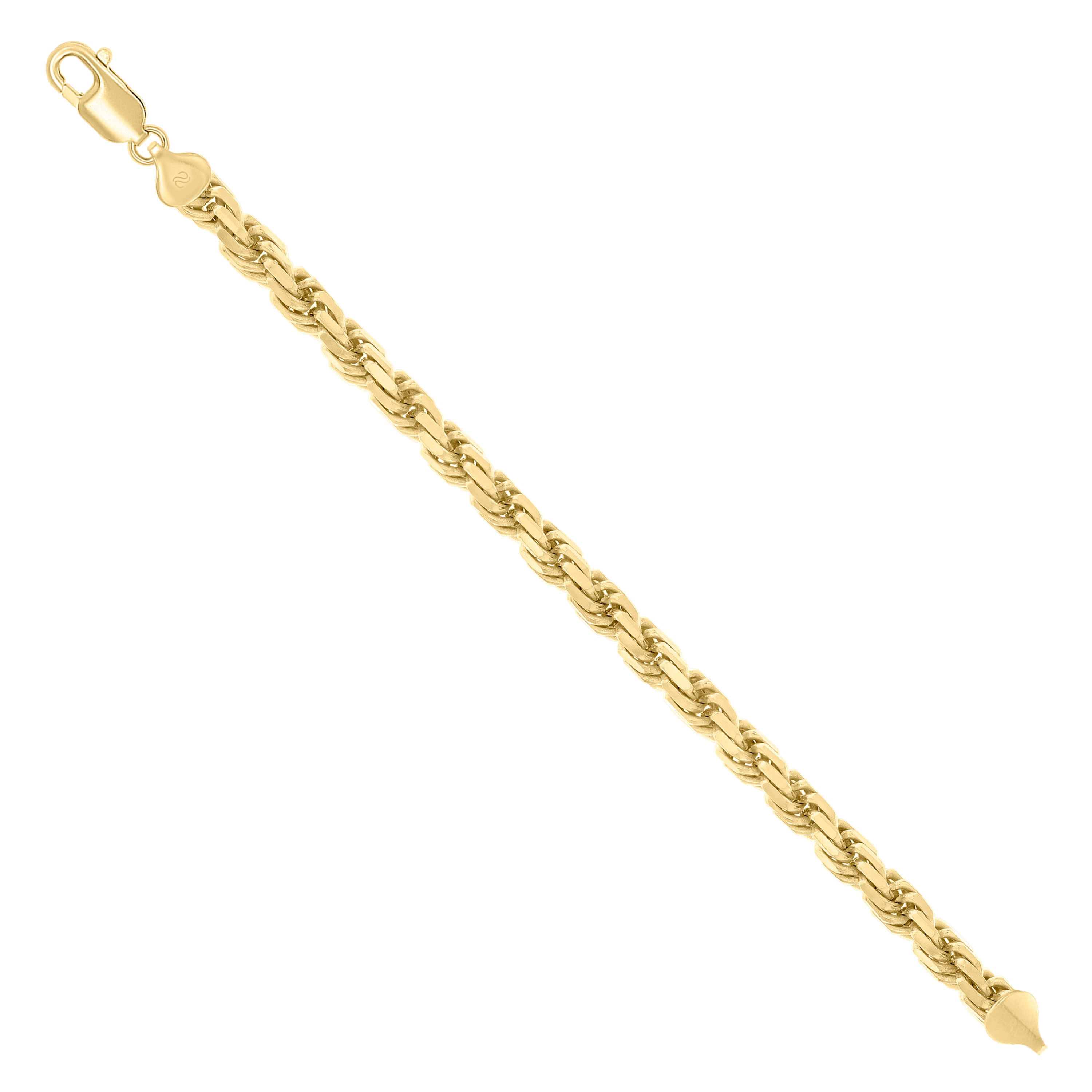 925 Sterling Silver Solid Rope Chain Silver 025 0.5mm