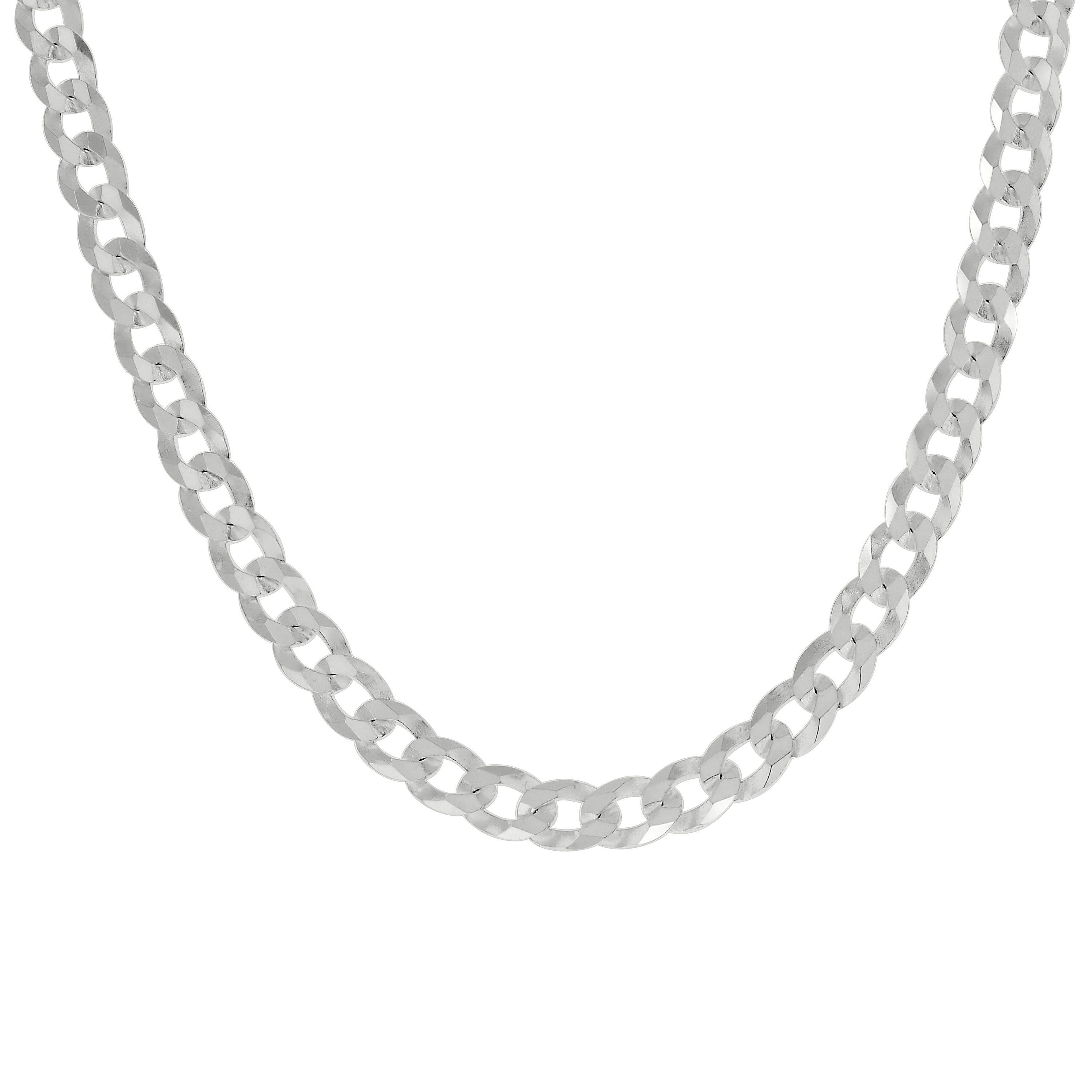 925 Sterling Silver Solid Super Flat Cuban Chain Silver 060 2.3mm