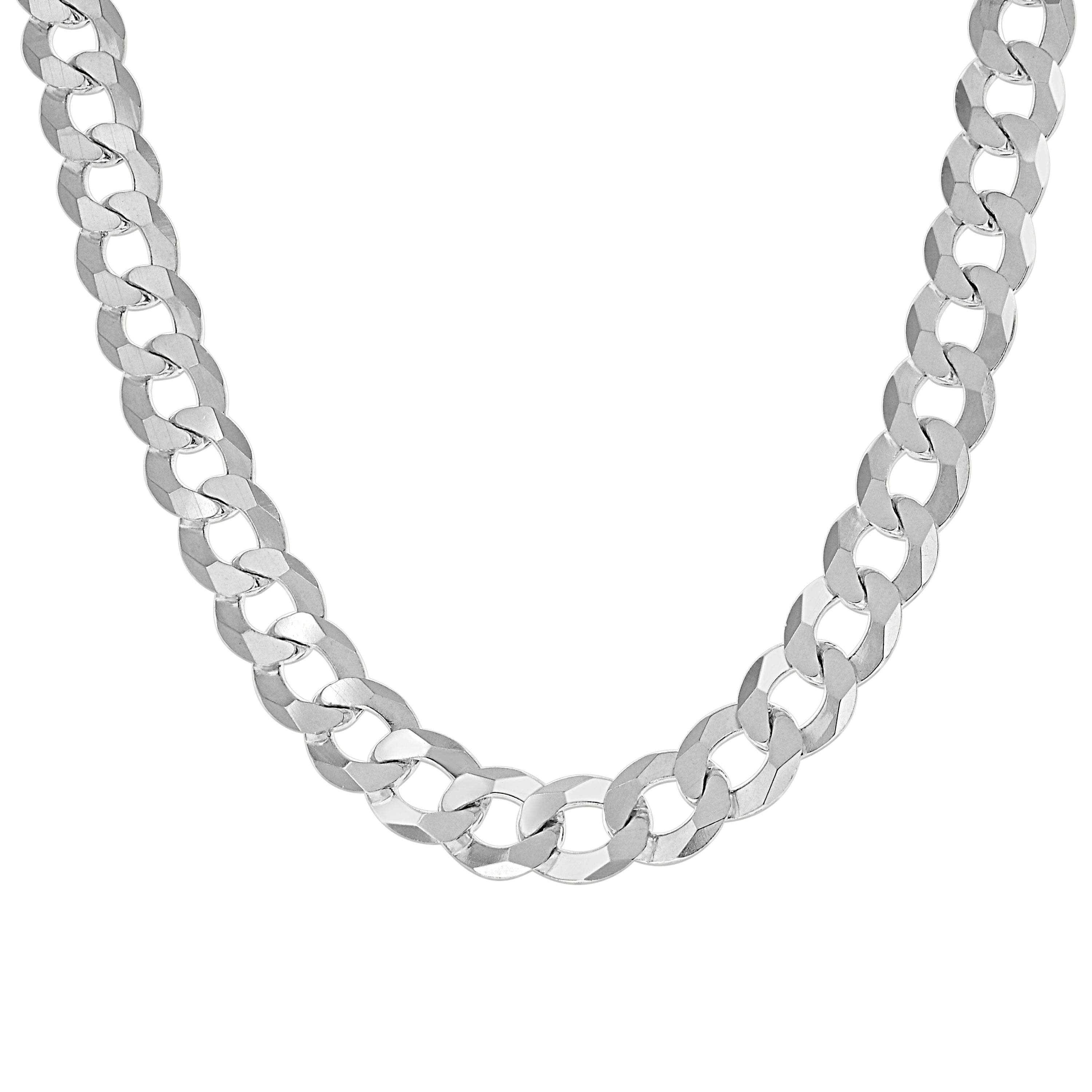 925 Sterling Silver Solid Super Flat Cuban Chain Silver 060 2.3mm