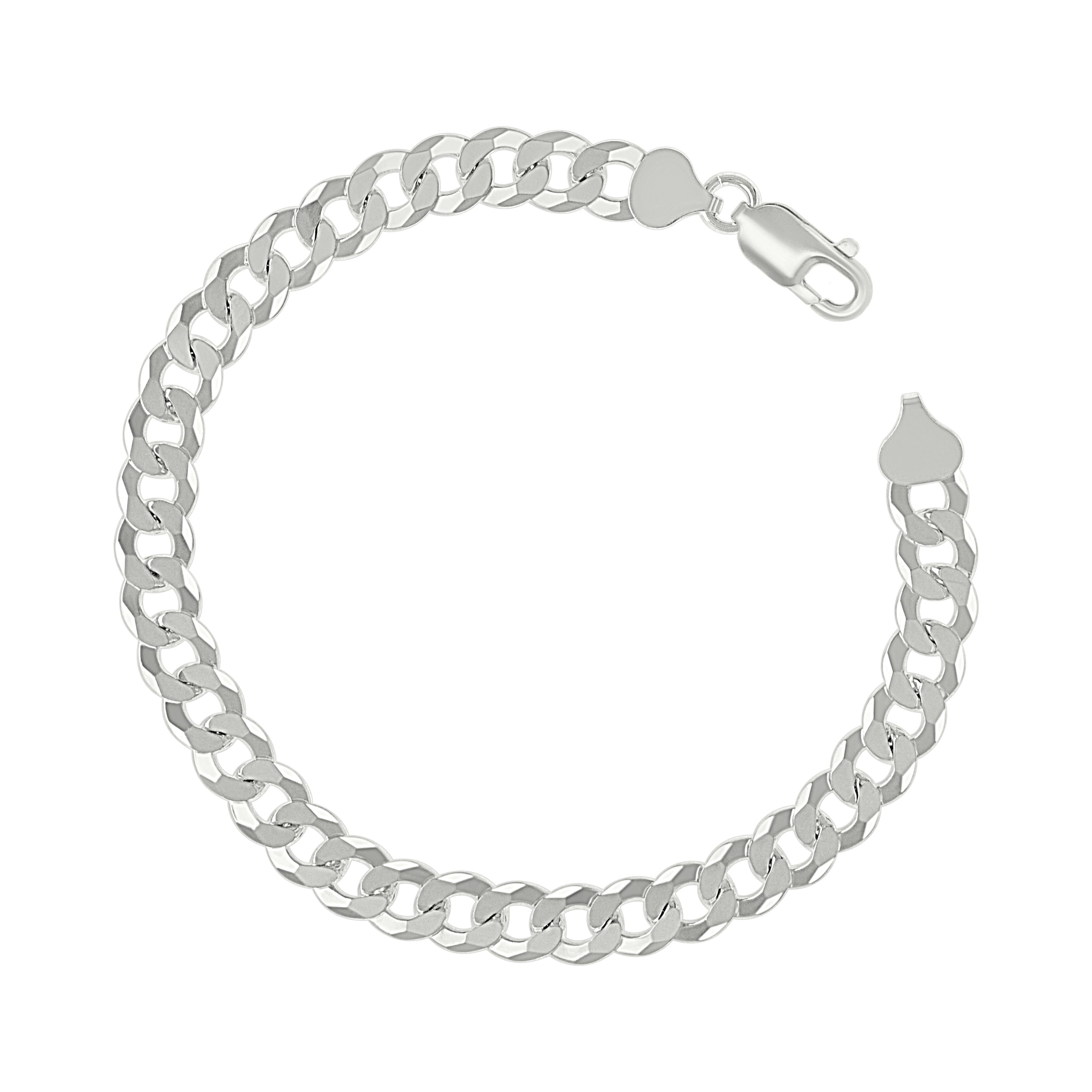 925 Sterling Silver Solid Super Flat Cuban Chain Silver 060 2.3mm