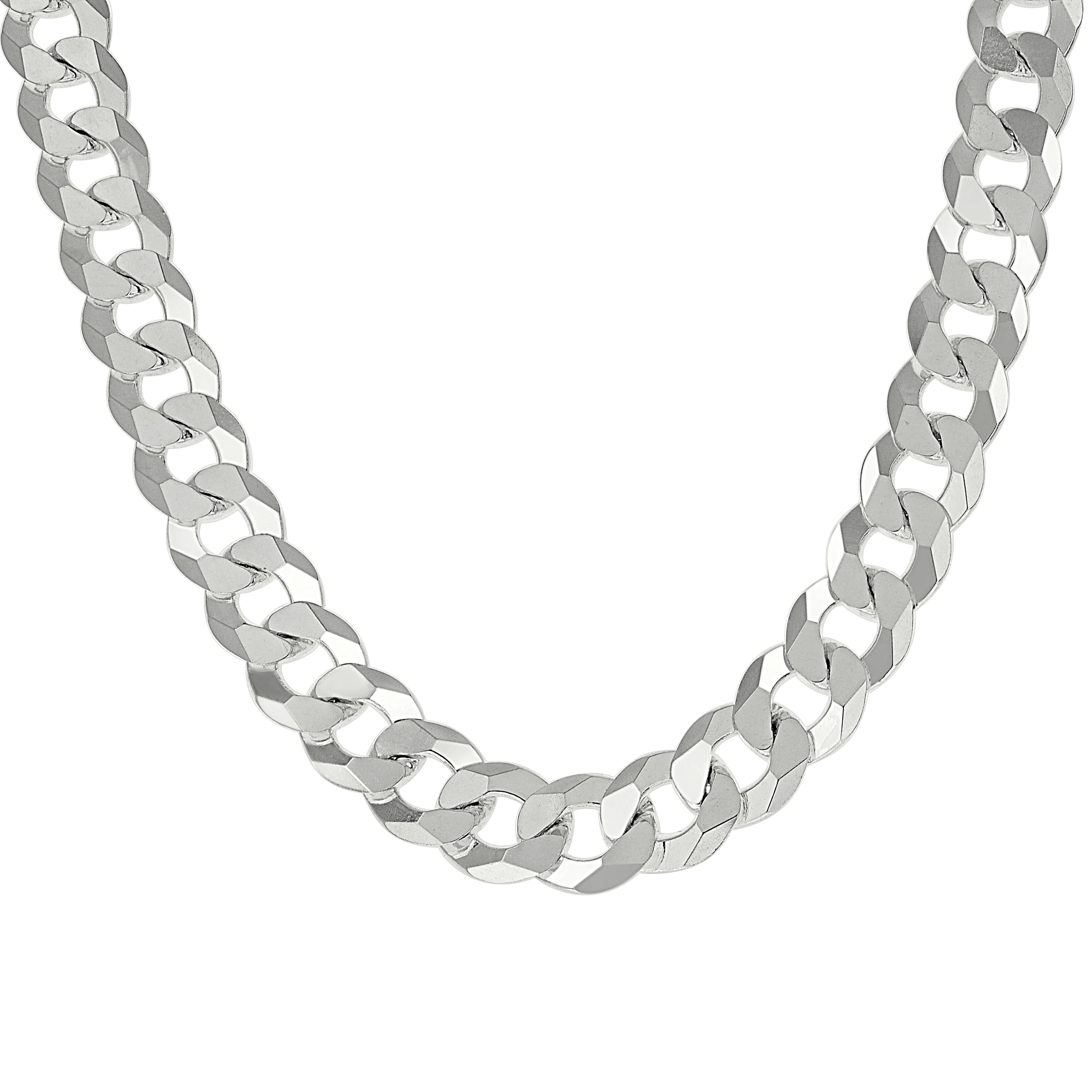 925 Sterling Silver Solid Super Flat Cuban Chain Silver 060 2.3mm