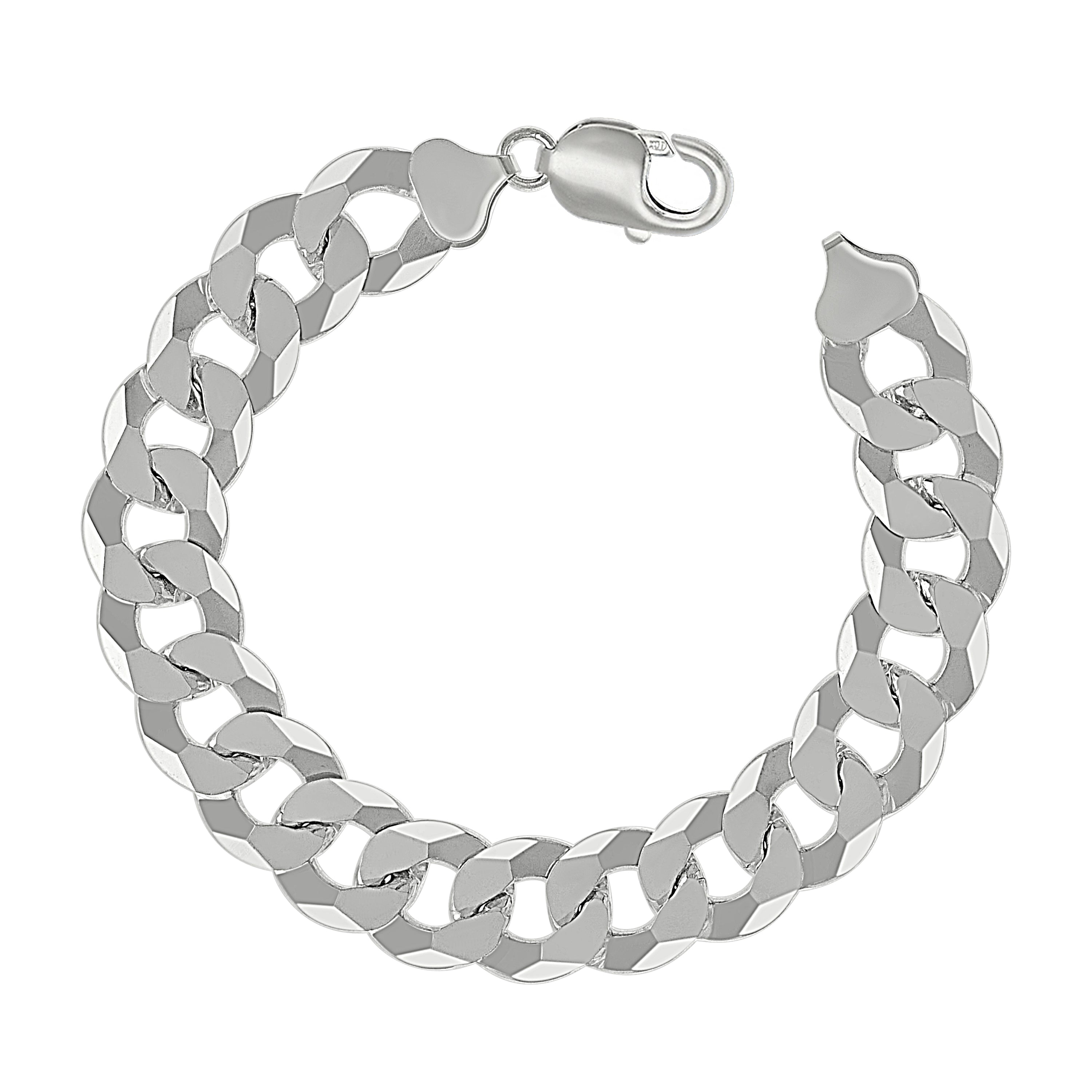 925 Sterling Silver Solid Super Flat Cuban Chain Silver 060 2.3mm