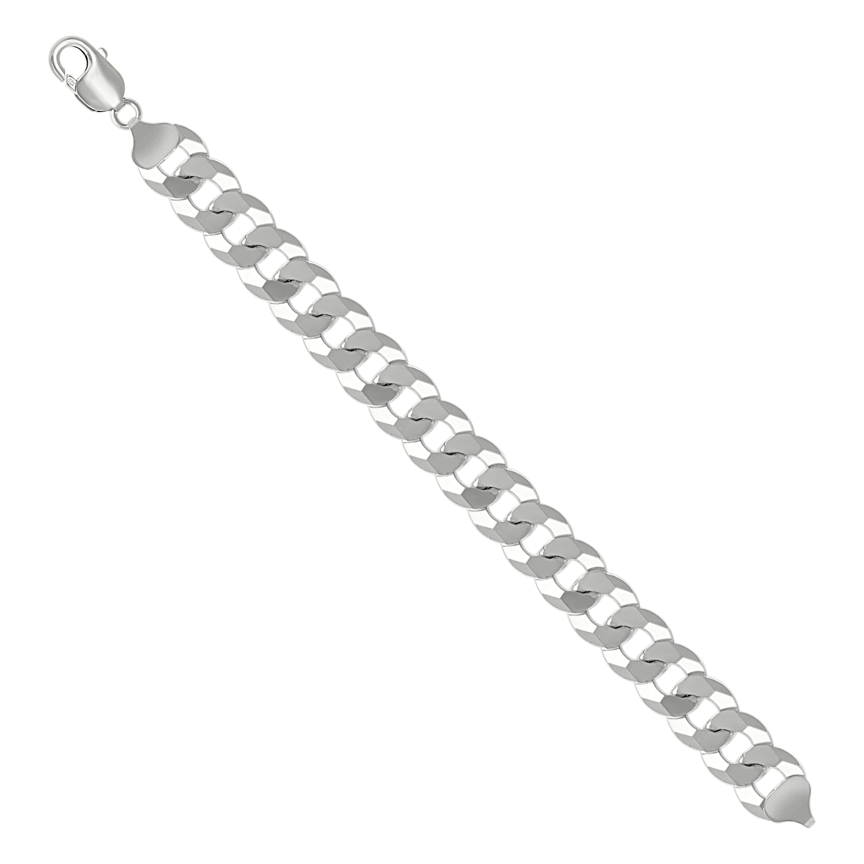 925 Sterling Silver Solid Super Flat Cuban Chain Silver 060 2.3mm