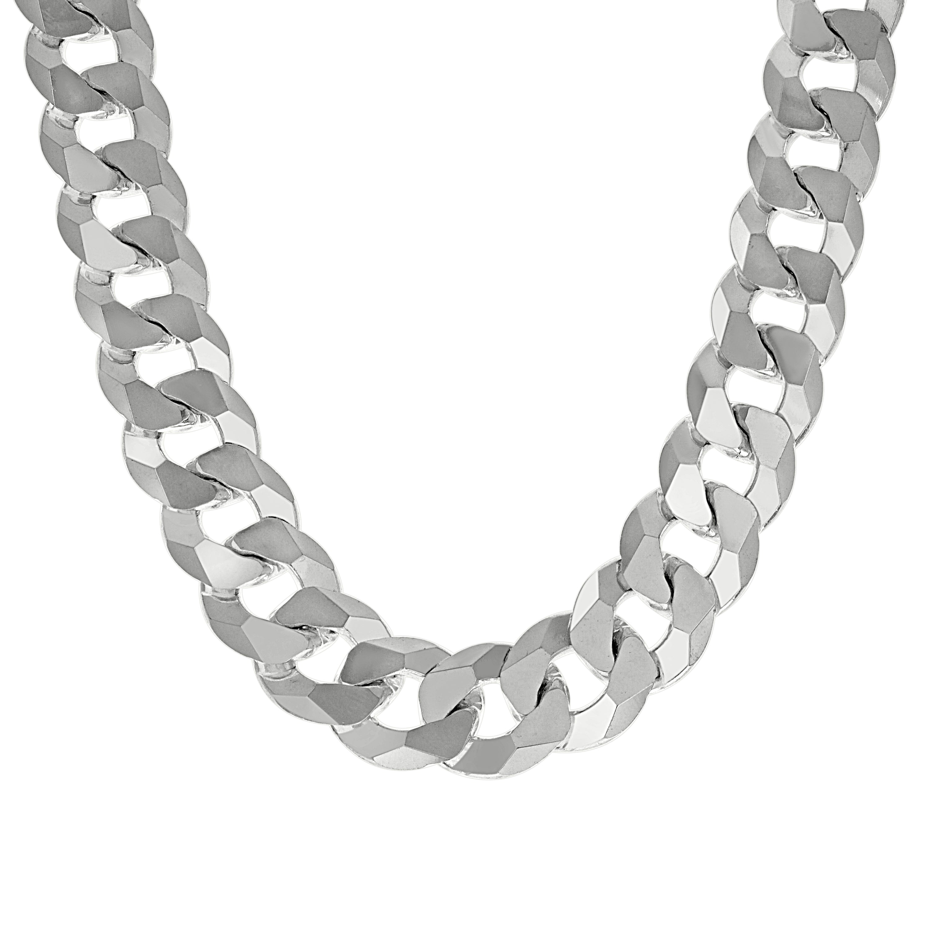 925 Sterling Silver Solid Super Flat Cuban Chain Silver 060 2.3mm