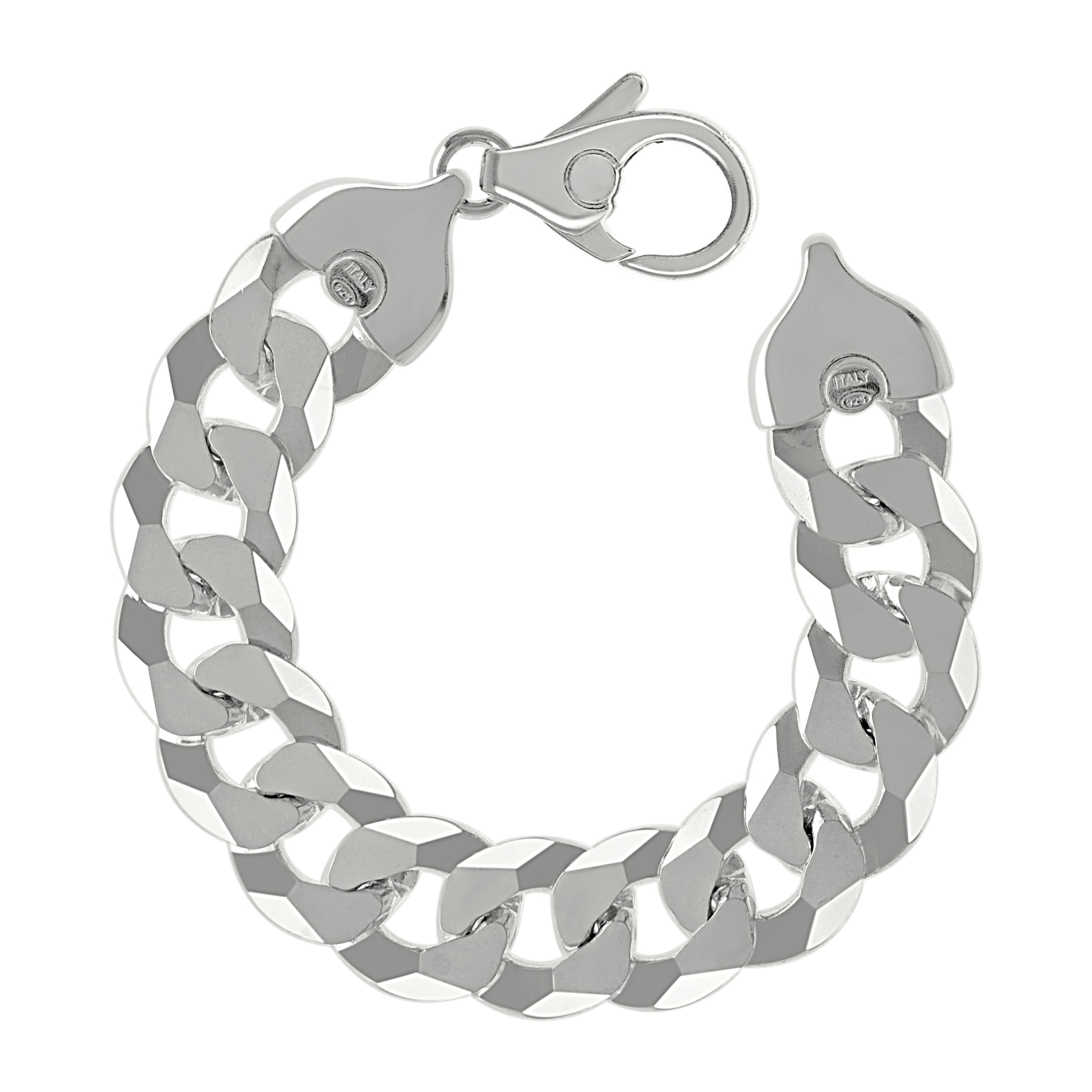 925 Sterling Silver Solid Super Flat Cuban Chain Silver 060 2.3mm