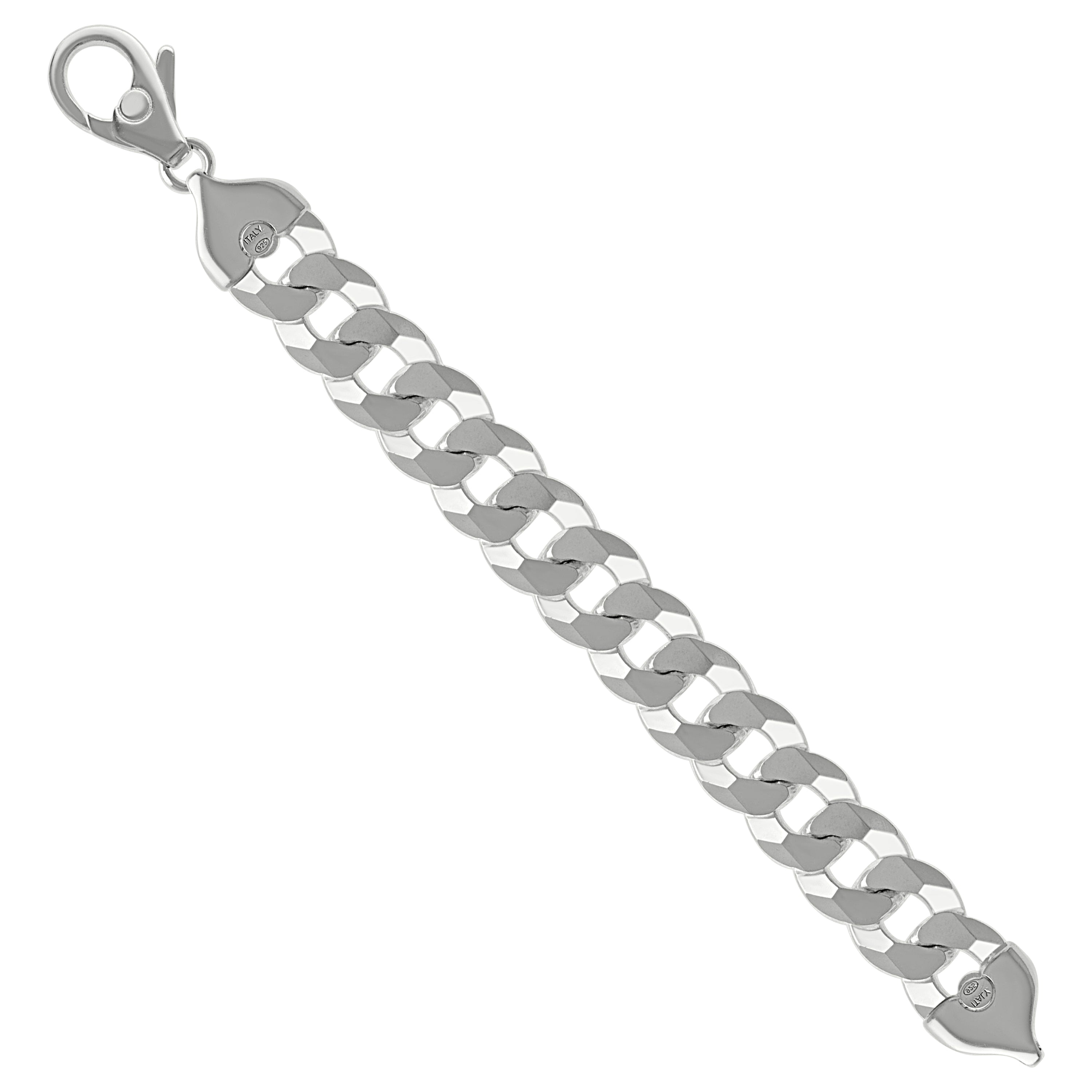 925 Sterling Silver Solid Super Flat Cuban Chain Silver 060 2.3mm