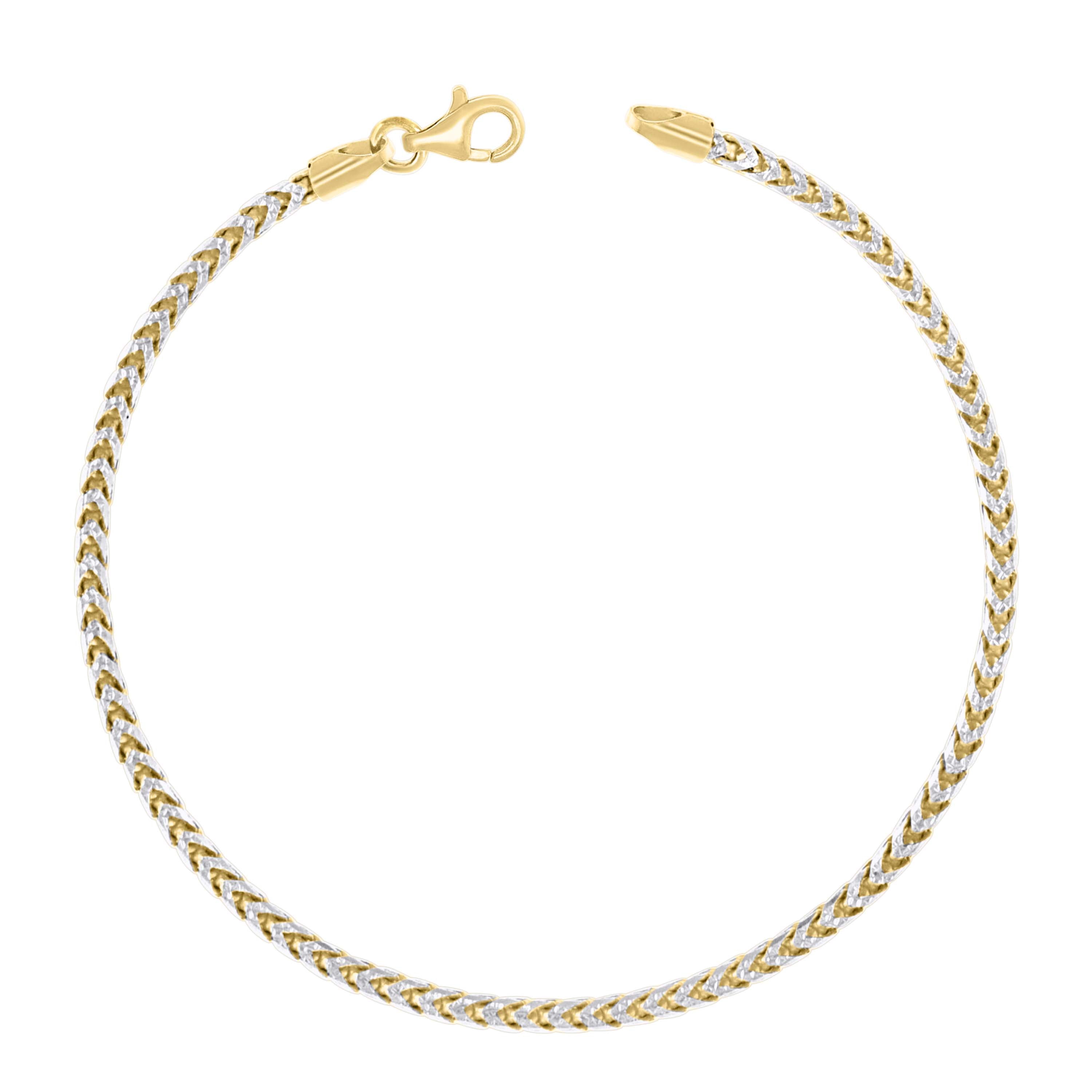 925 Silver Solid Franco Chain Rhodium 030 0.5mm