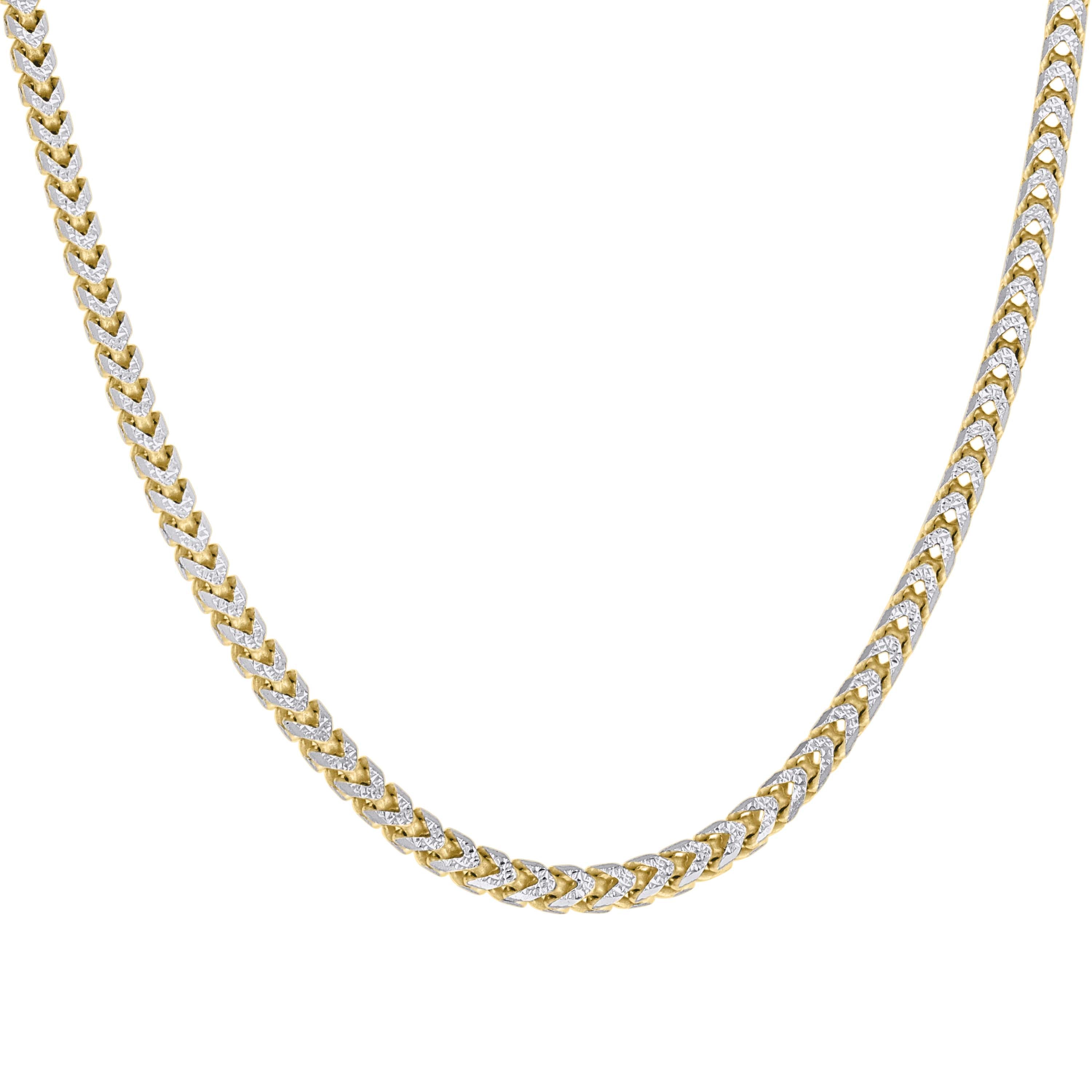 925 Silver Solid Franco Chain Rhodium 030 0.5mm