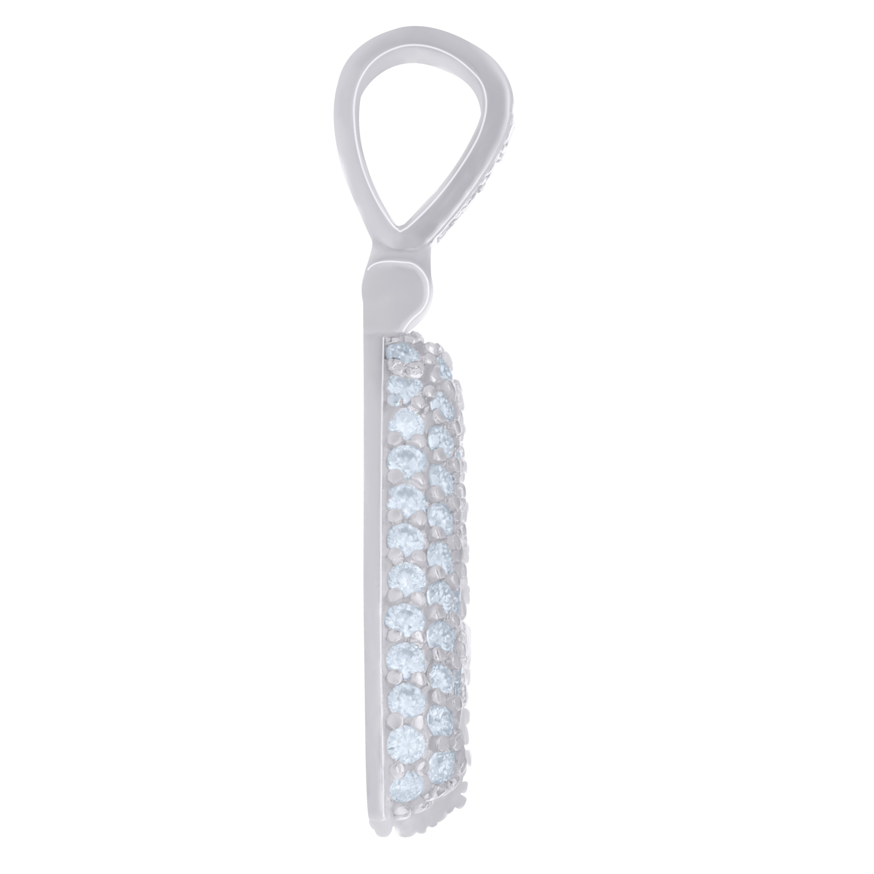 925 Sterling Silver Initial Letter Moissanite Pendant