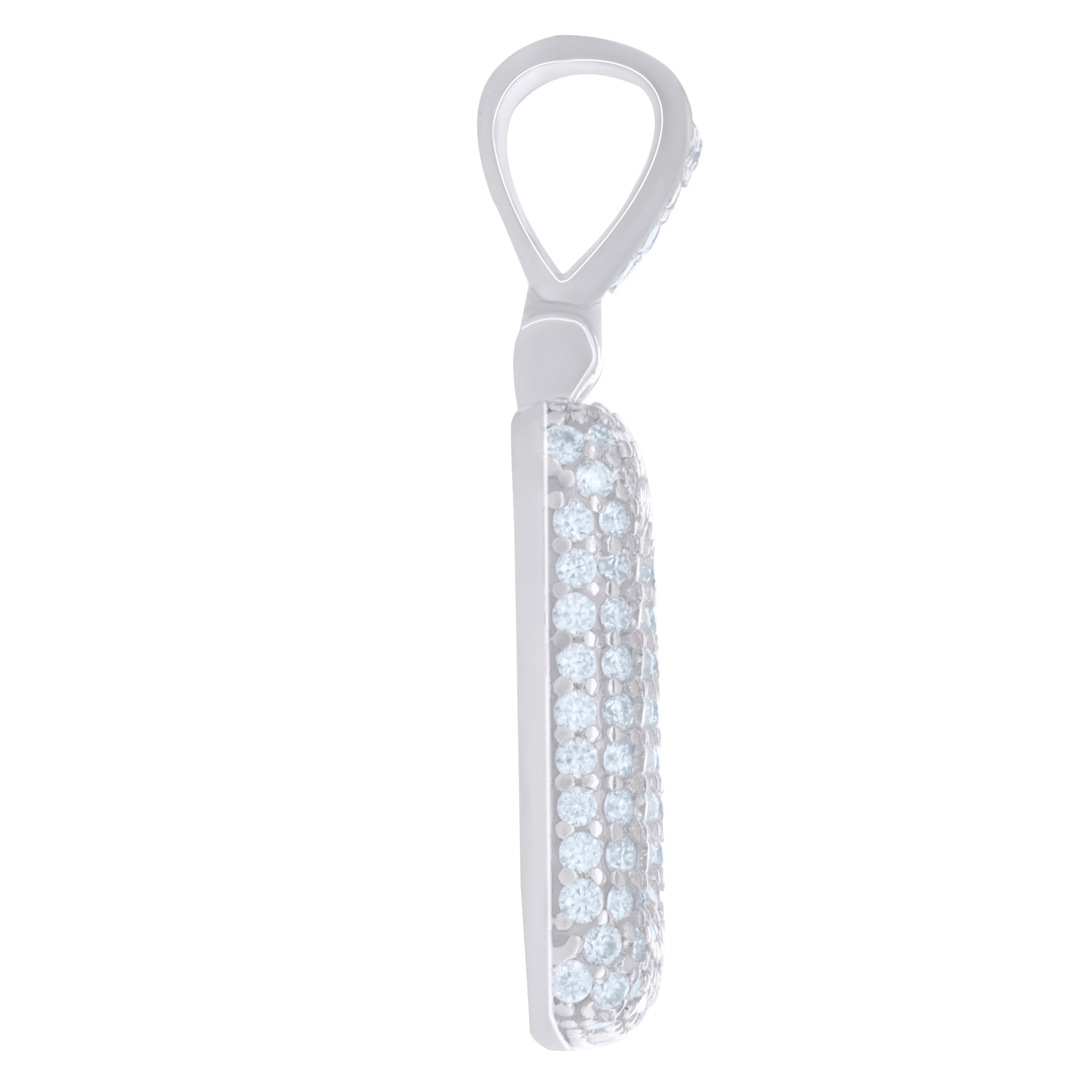 925 Sterling Silver Initial Letter Moissanite Pendant