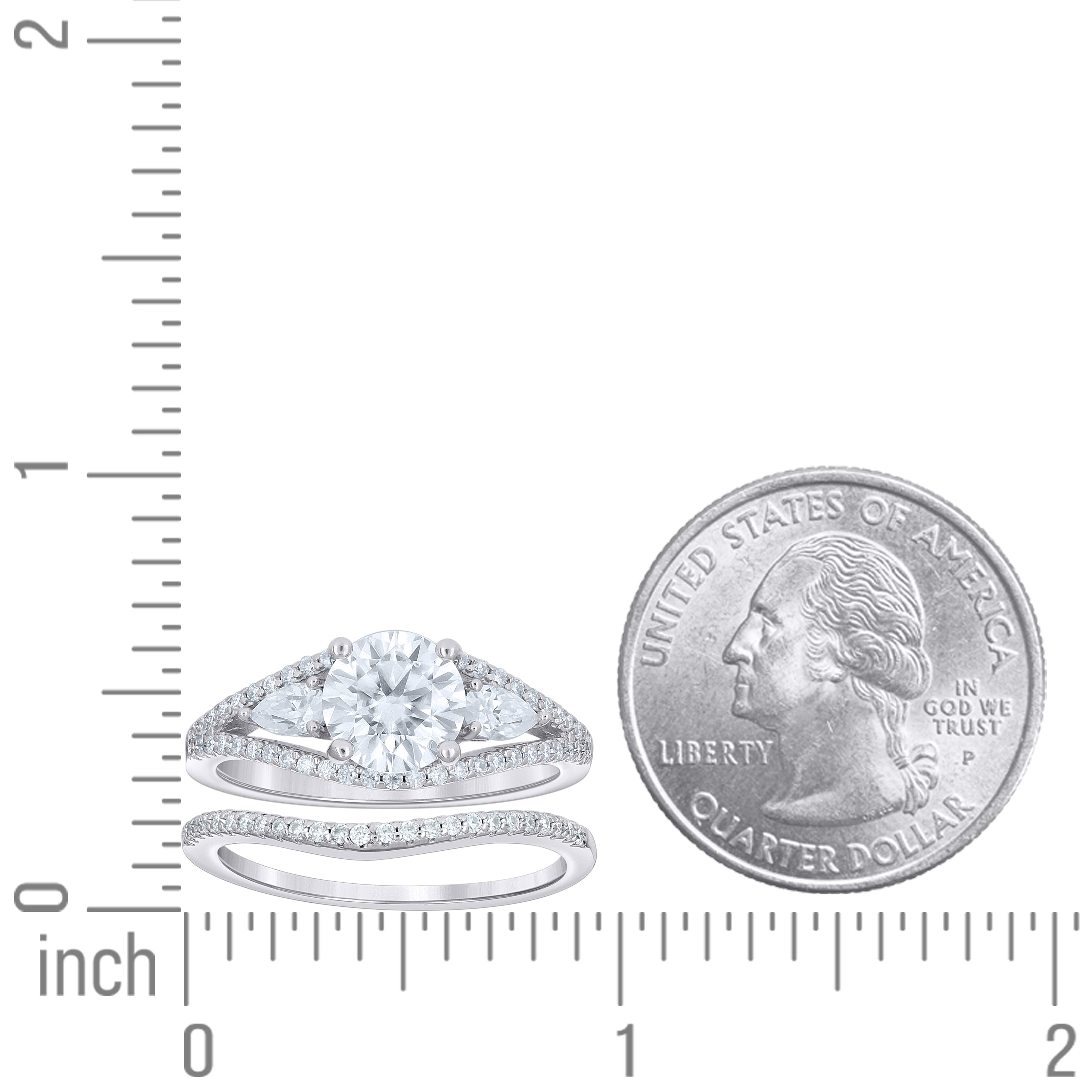 925 Sterling Silver Moissanite Ring