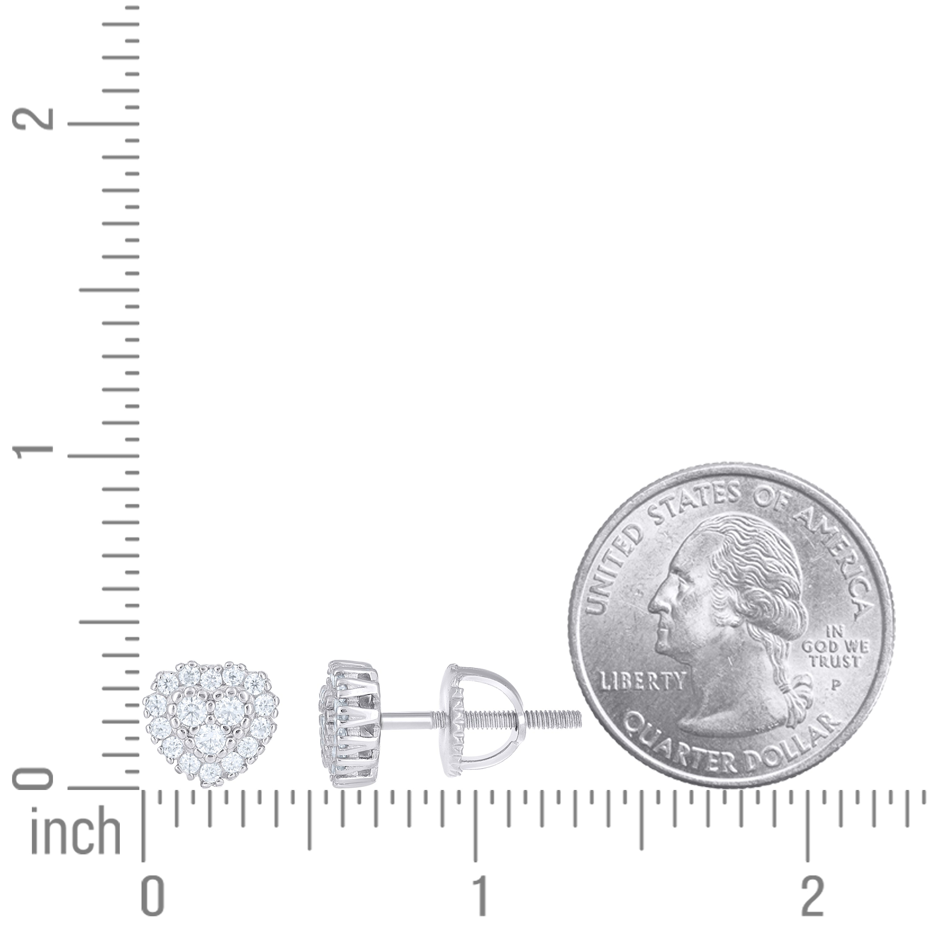 925 Sterling Silver Moissanite Stud Earrings