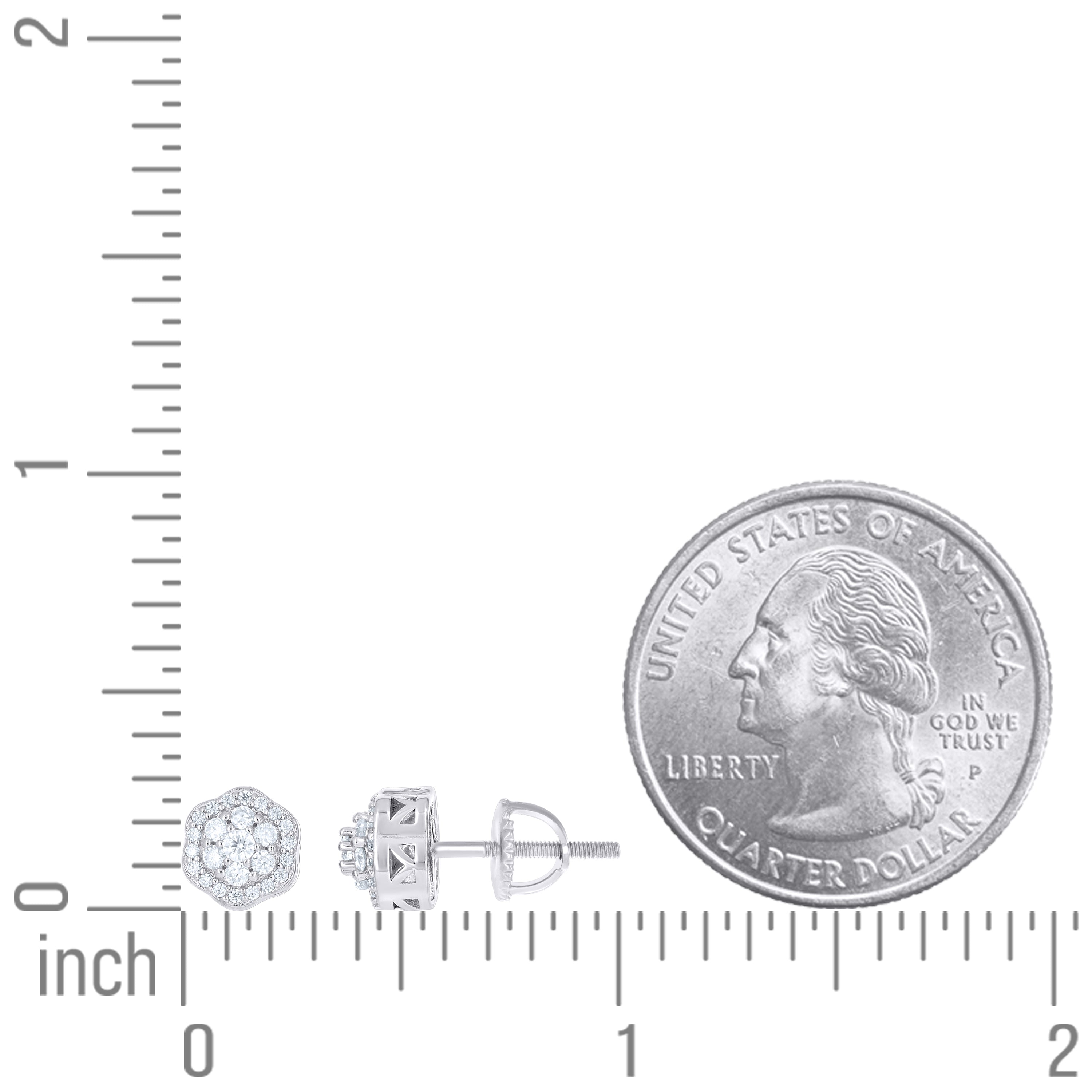 925 Sterling Silver Moissanite Stud Earrings