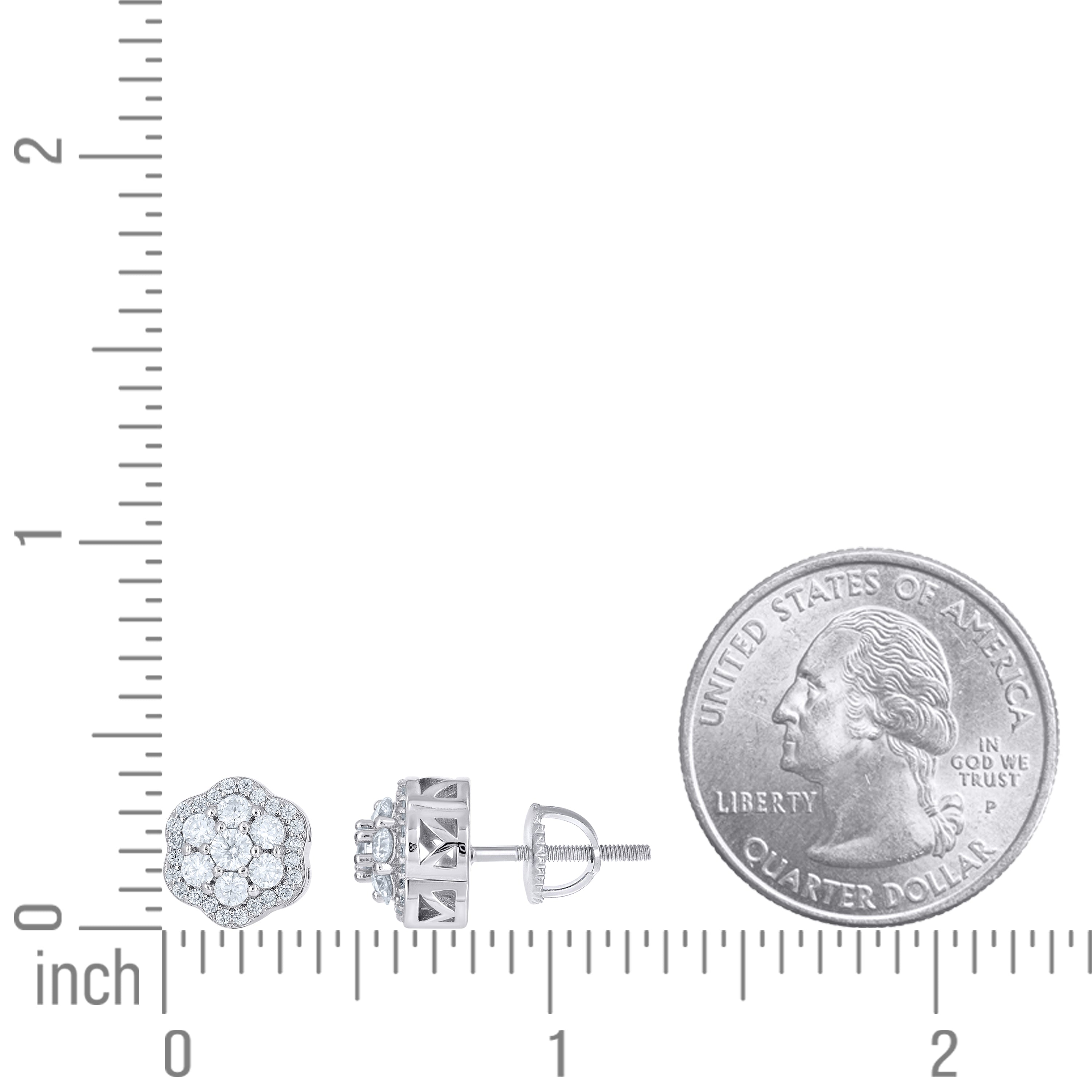 925 Sterling Silver Moissanite Stud Earrings