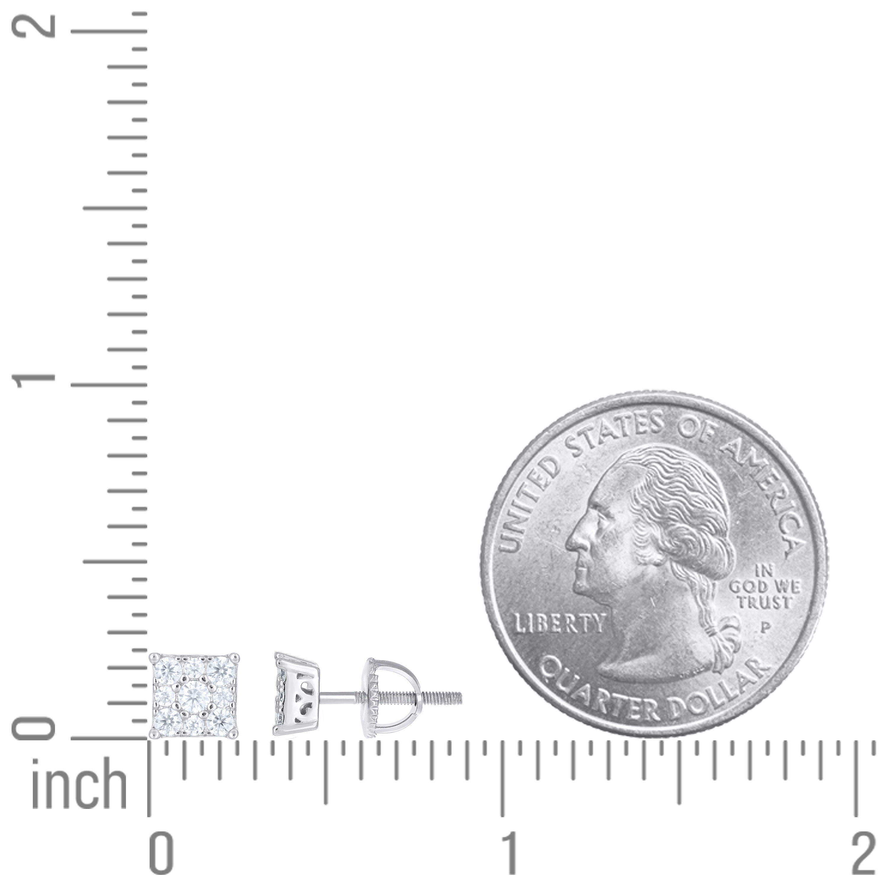 925 Sterling Silver Moissanite Stud Earrings