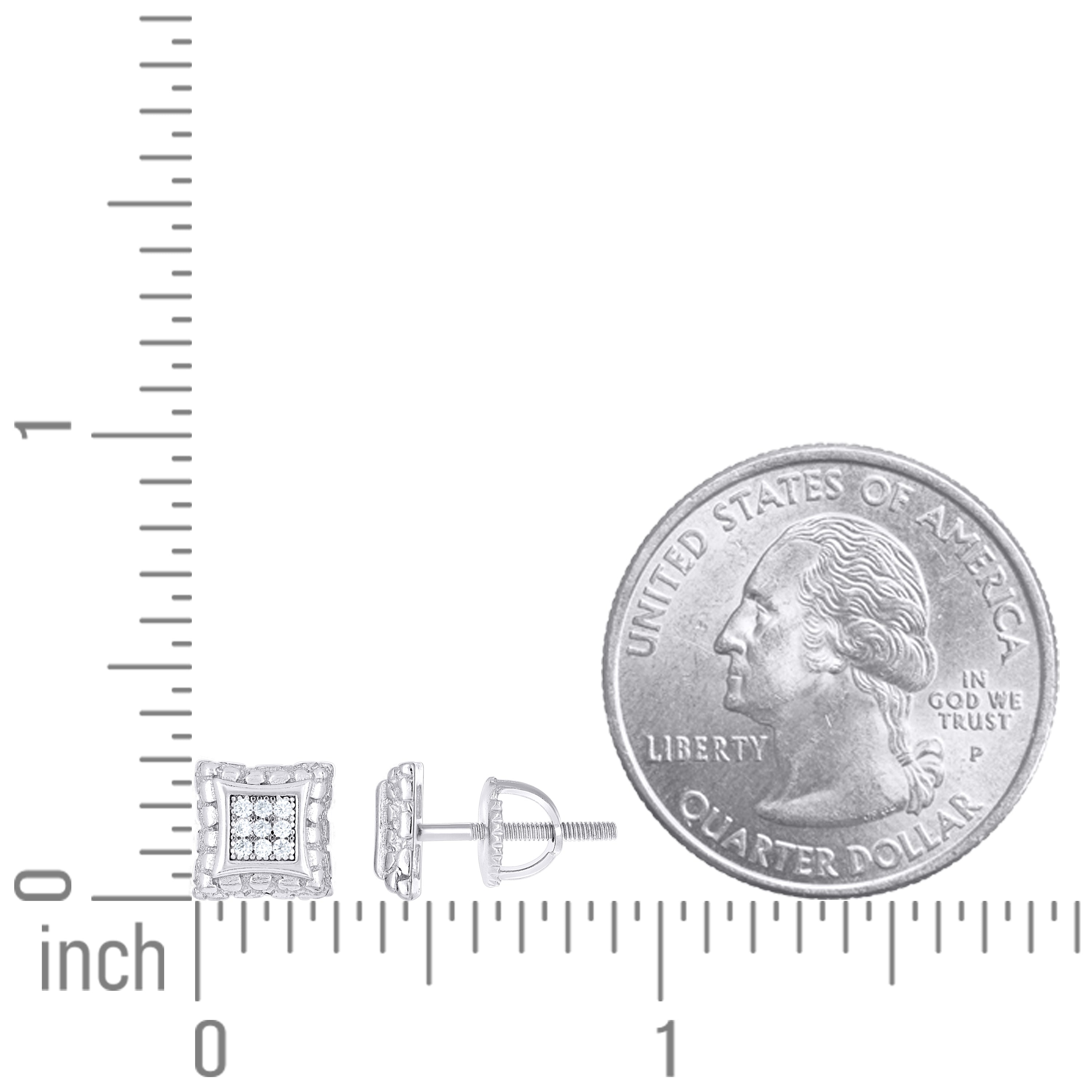 925 Sterling Silver Moissanite Stud Earrings