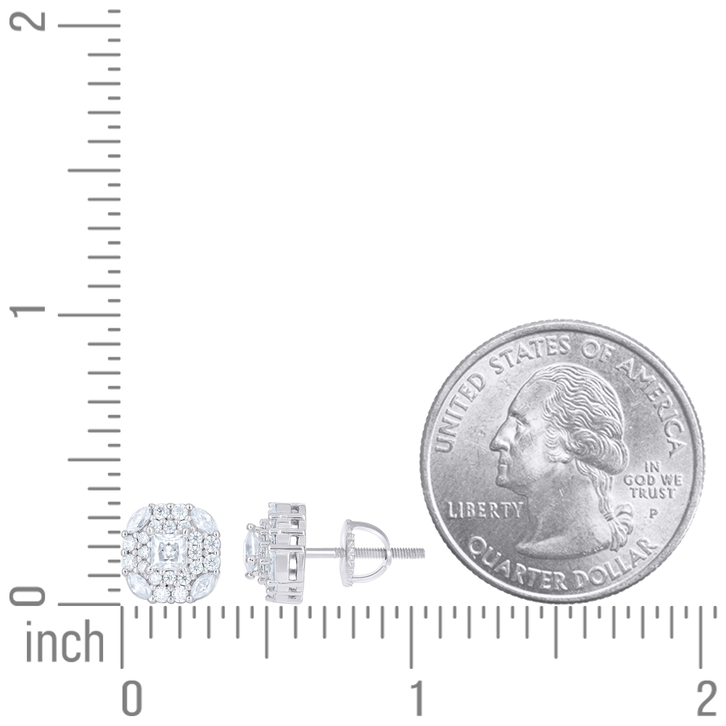 925 Sterling Silver Moissanite Stud Earrings