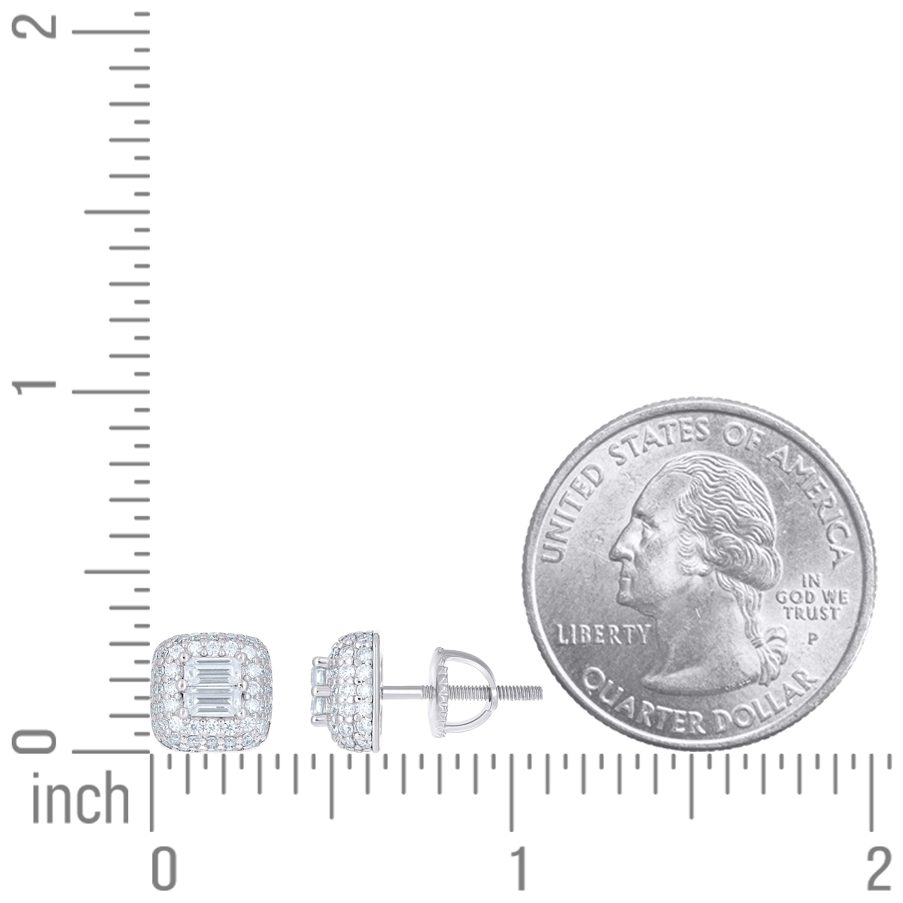 925 Sterling Silver Moissanite Stud Earrings