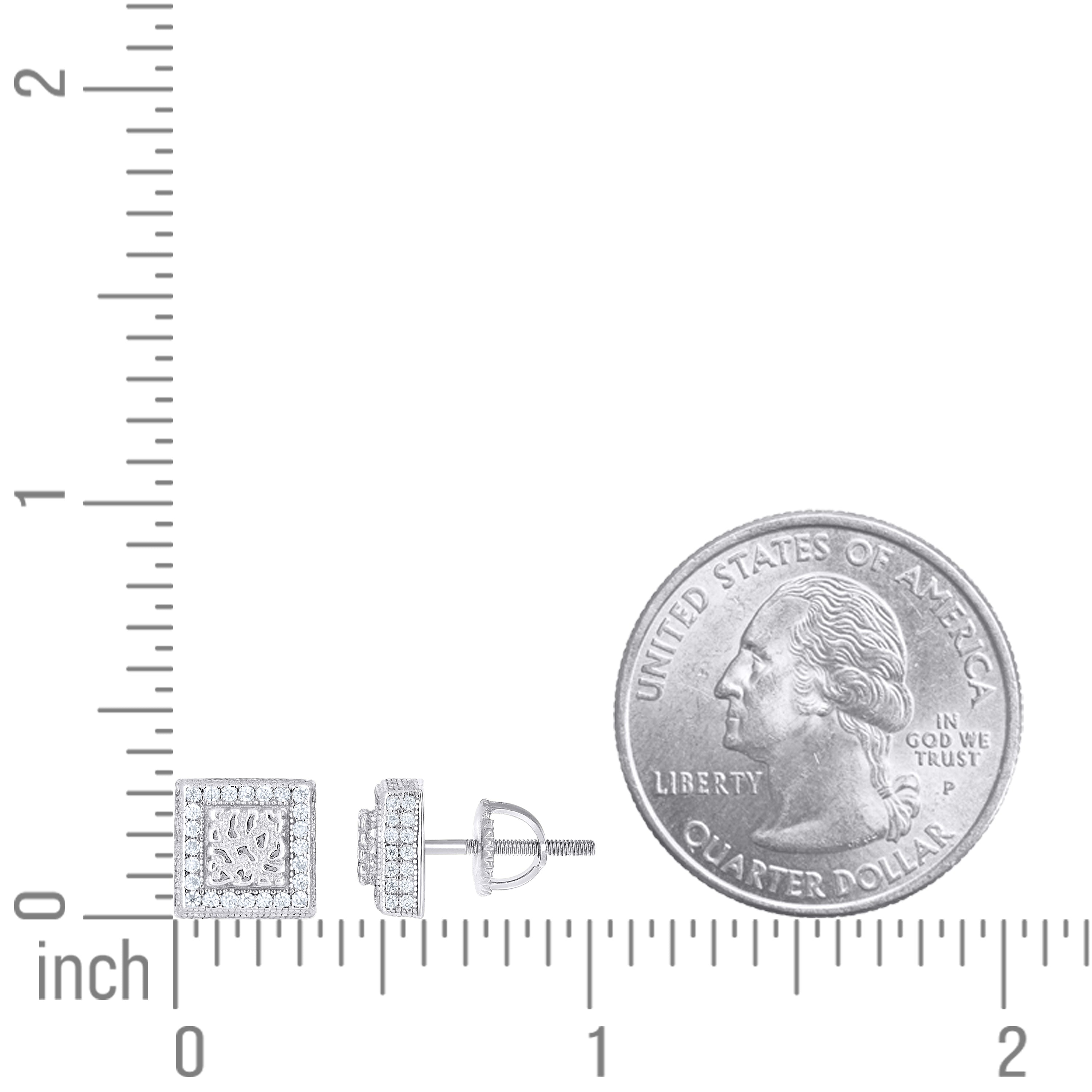 925 Sterling Silver Moissanite Stud Earrings