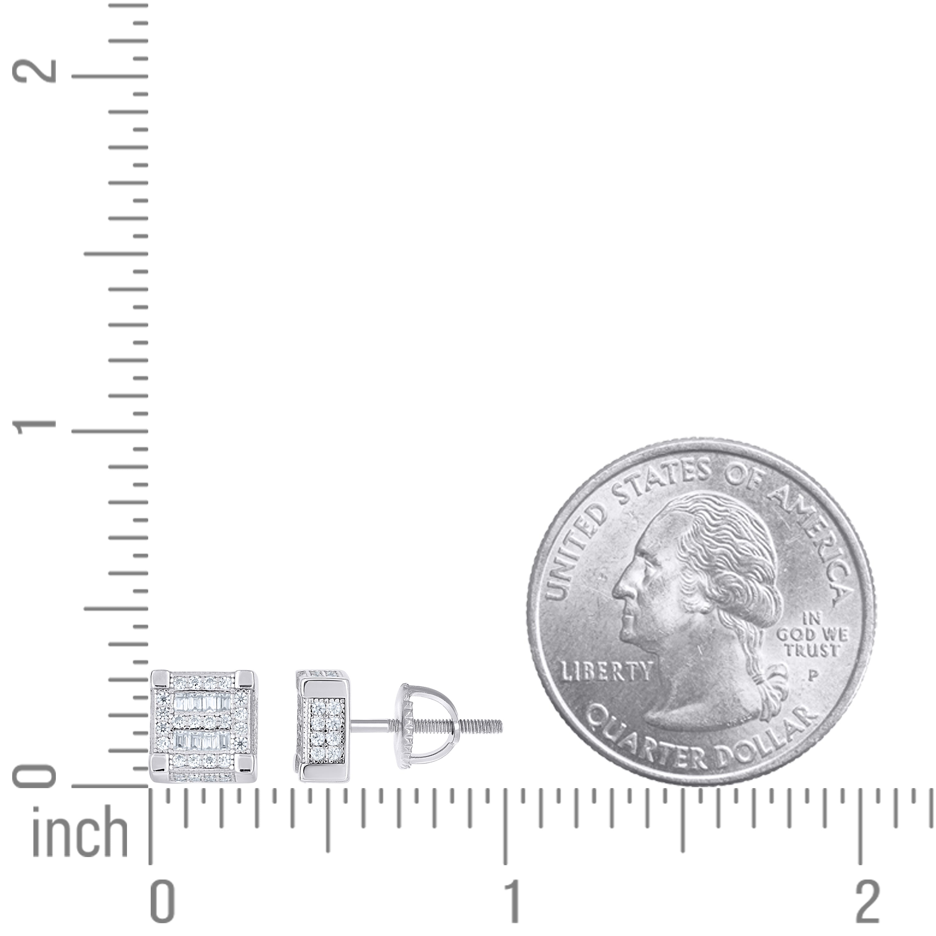 925 Sterling Silver Moissanite Stud Earrings