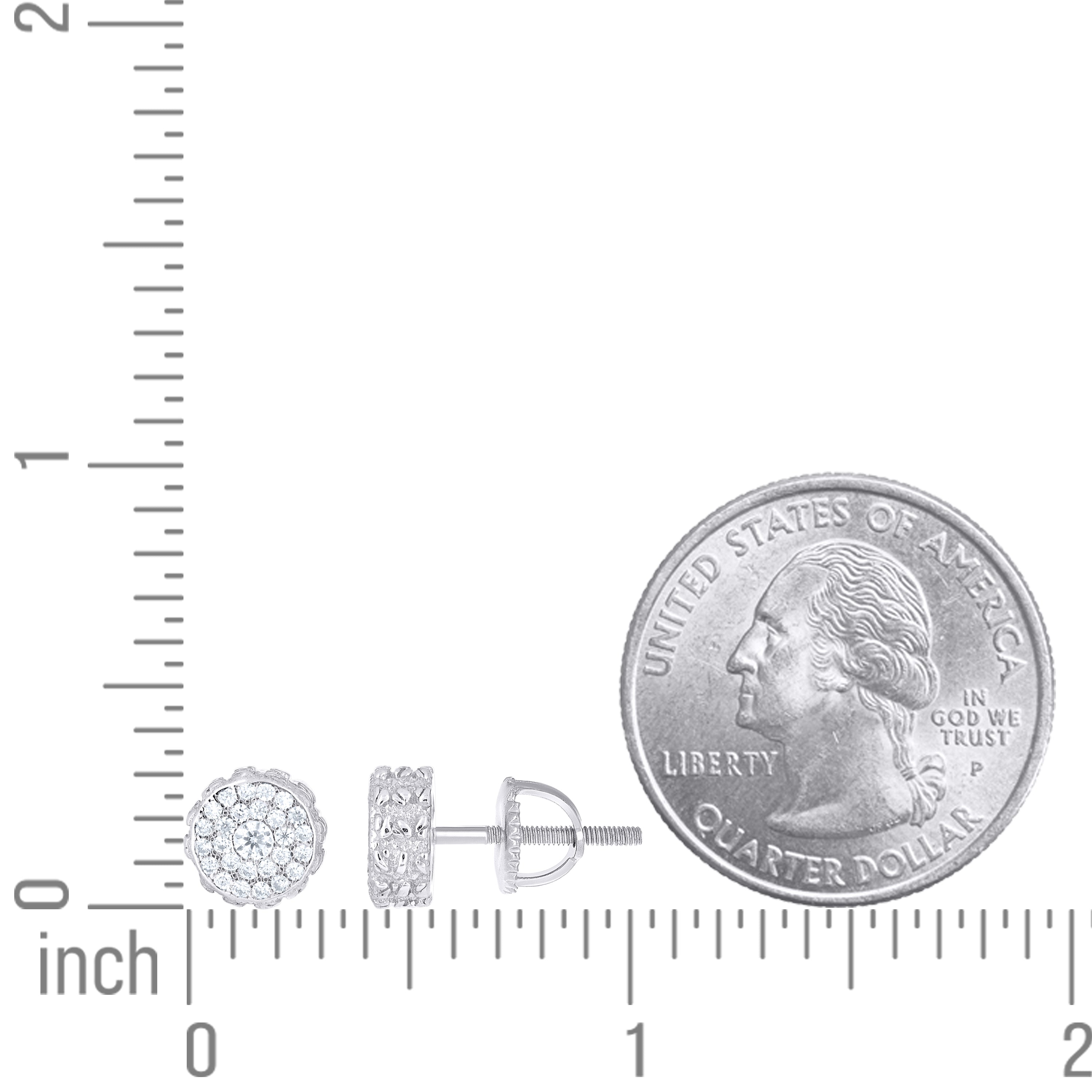 925 Sterling Silver Moissanite Stud Earrings